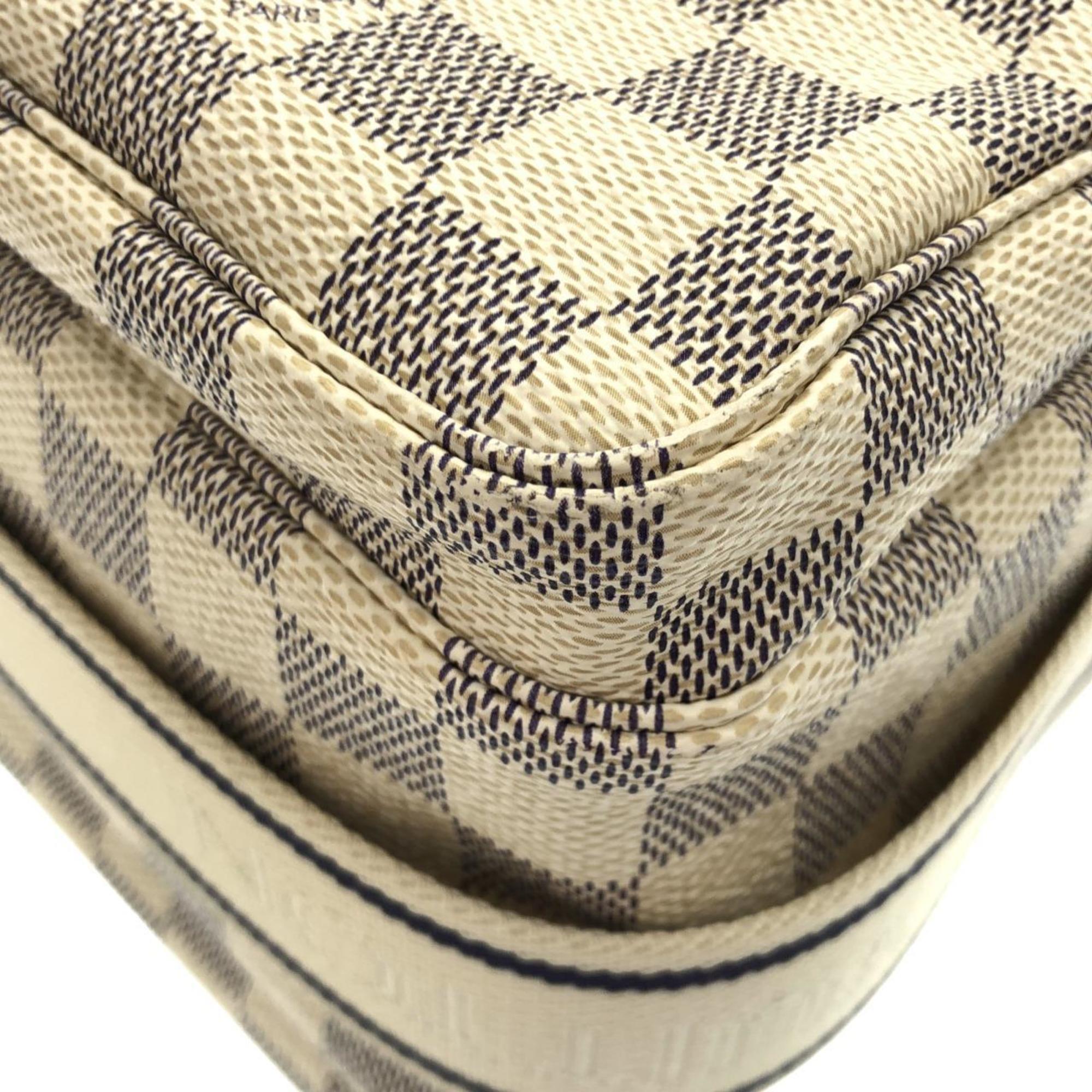 Louis Vuitton Azur White Coated Canvas Shoulder Bag (Pre-Owned)