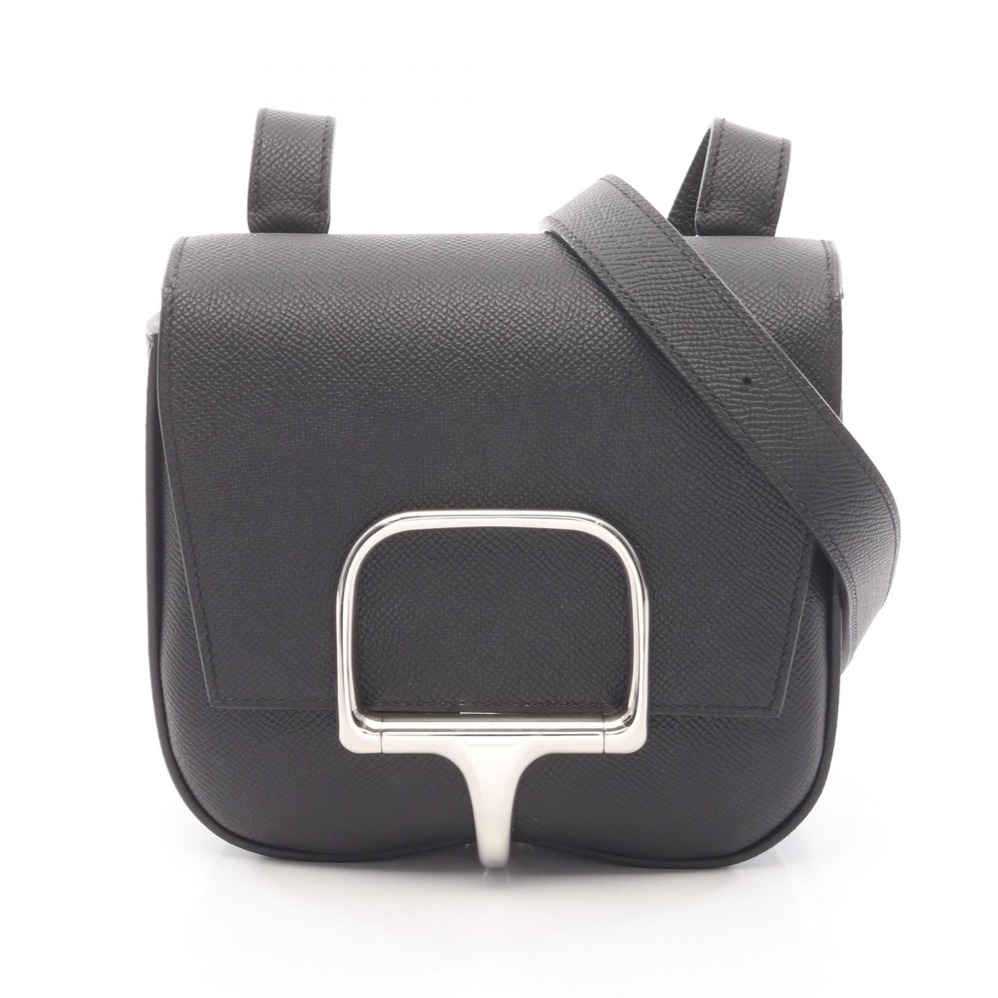 Hermes Black Leather Shoulder Bag (Pre-Owned)