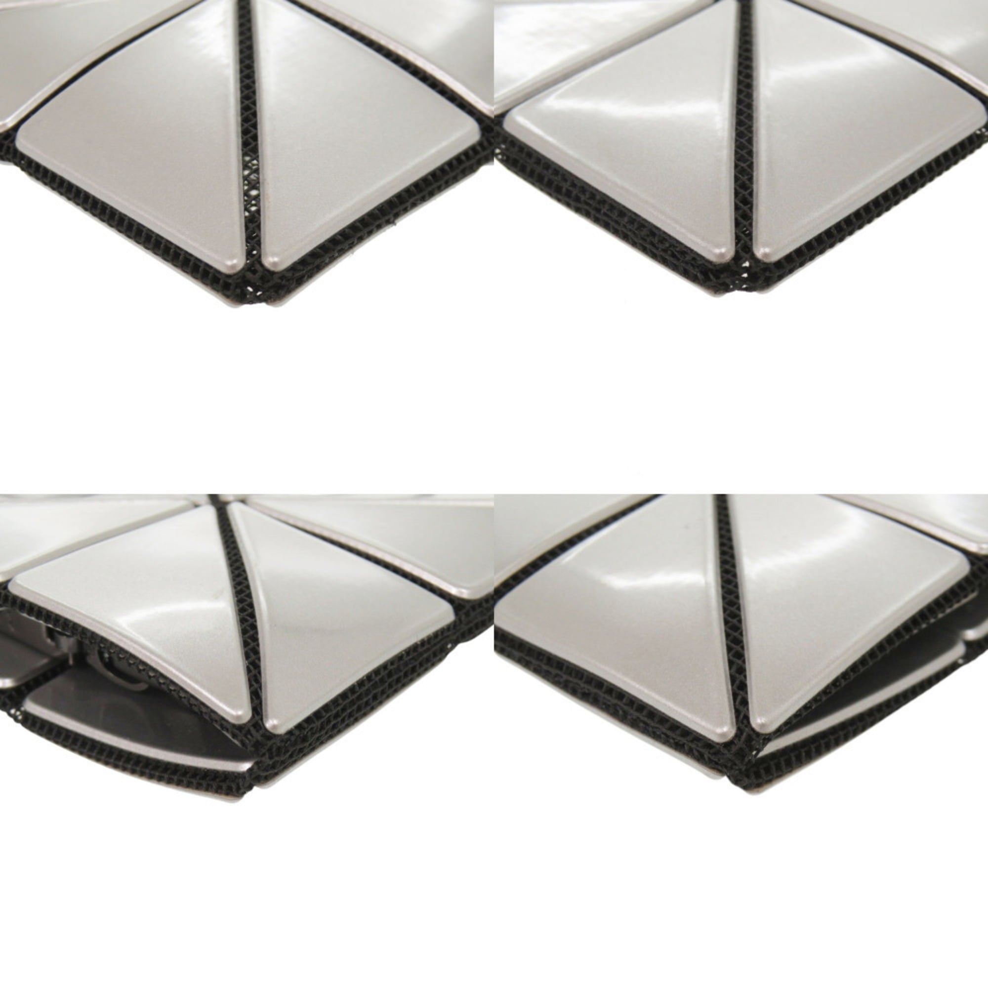 Issey Miyake Black Silver Polyester Nylon Pouch (Pre-Owned)