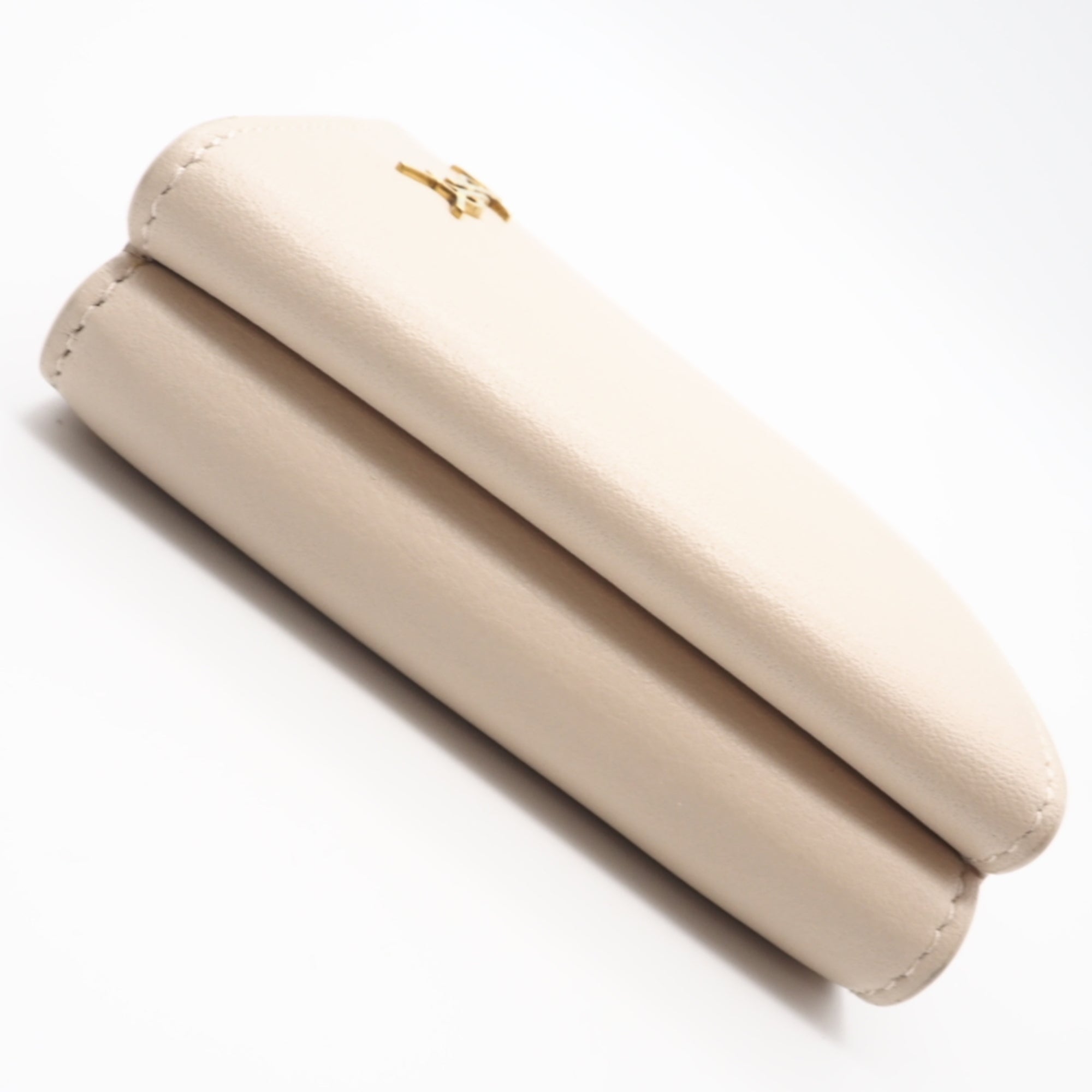 Yves Saint Laurent Beige Leather Wallet (Tri-Fold) (Pre-Owned)