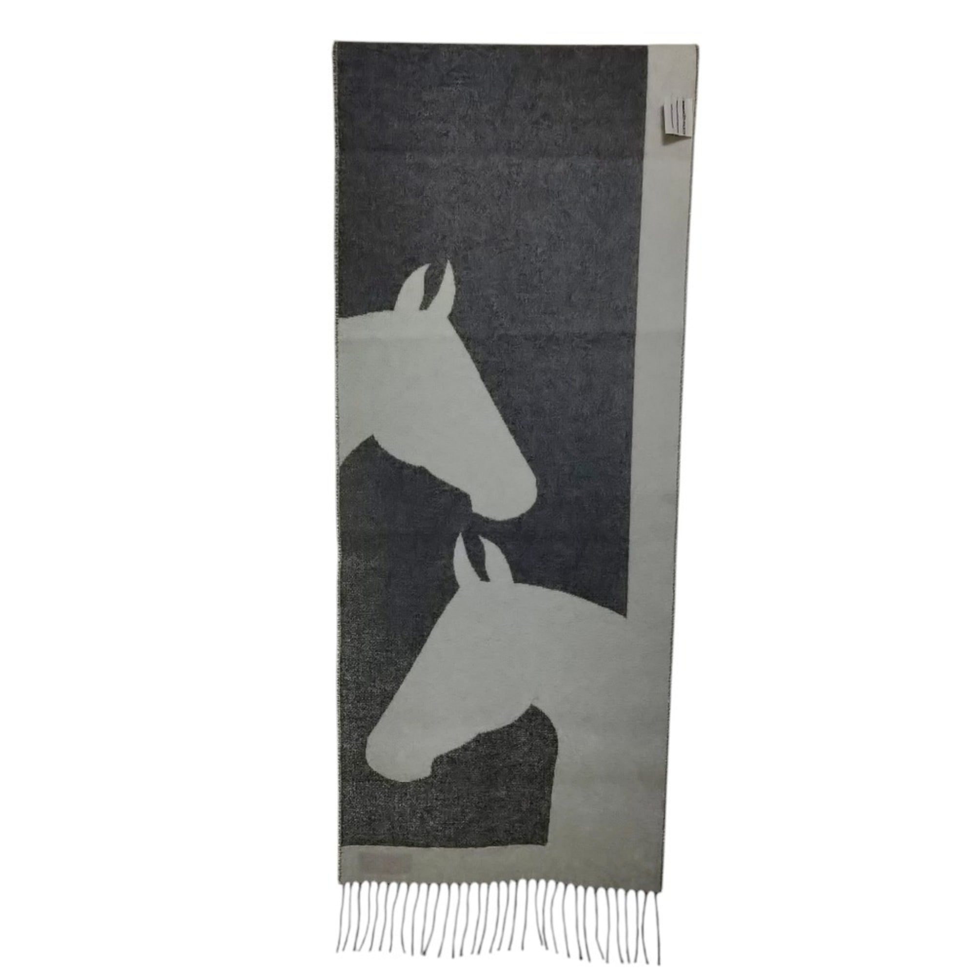 Hermes Kara Gray Off-White Cashmere (Pre-Owned)