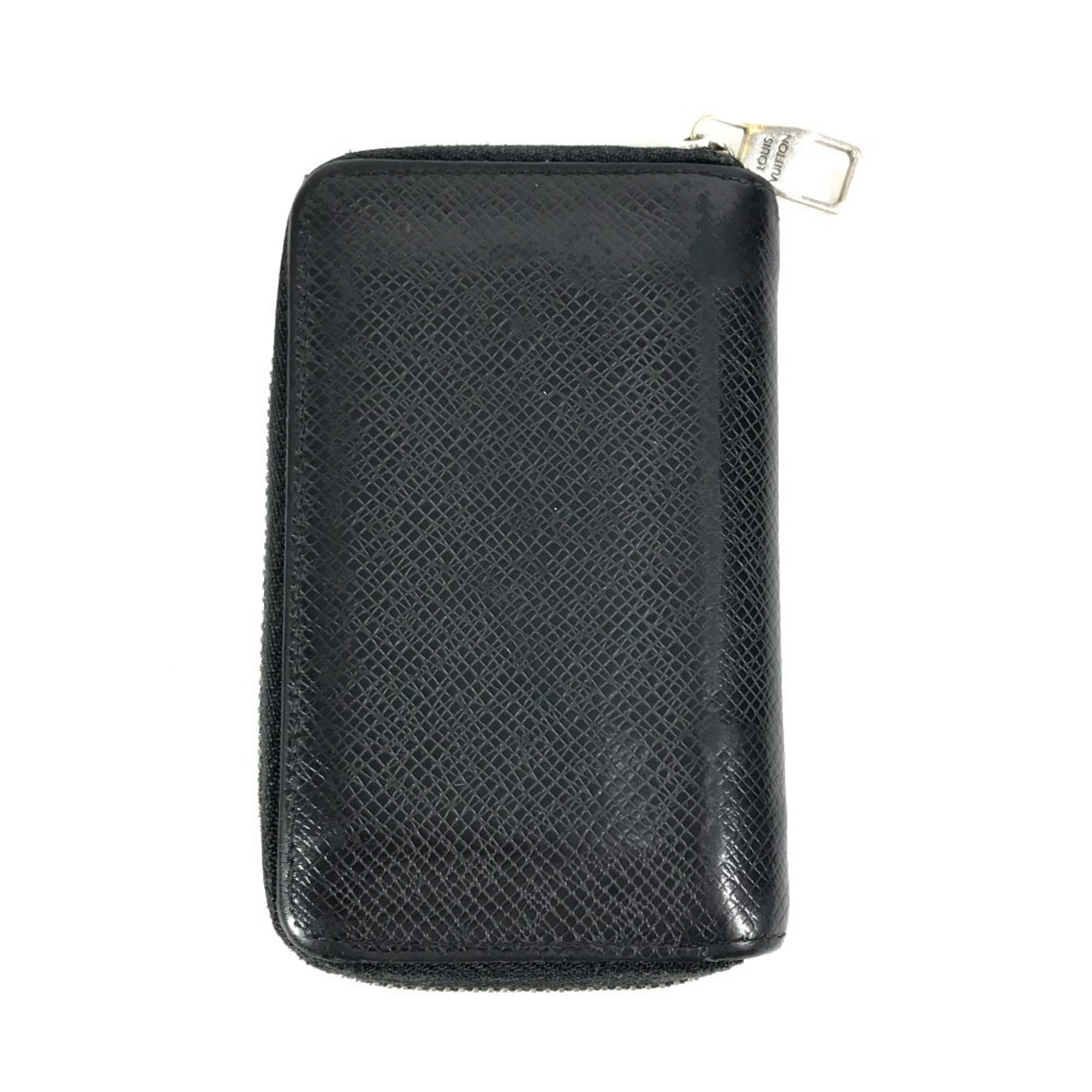 Louis Vuitton Taiga Ardoise Black Taiga Leather Coin Purse/Coin Case (Pre-Owned)