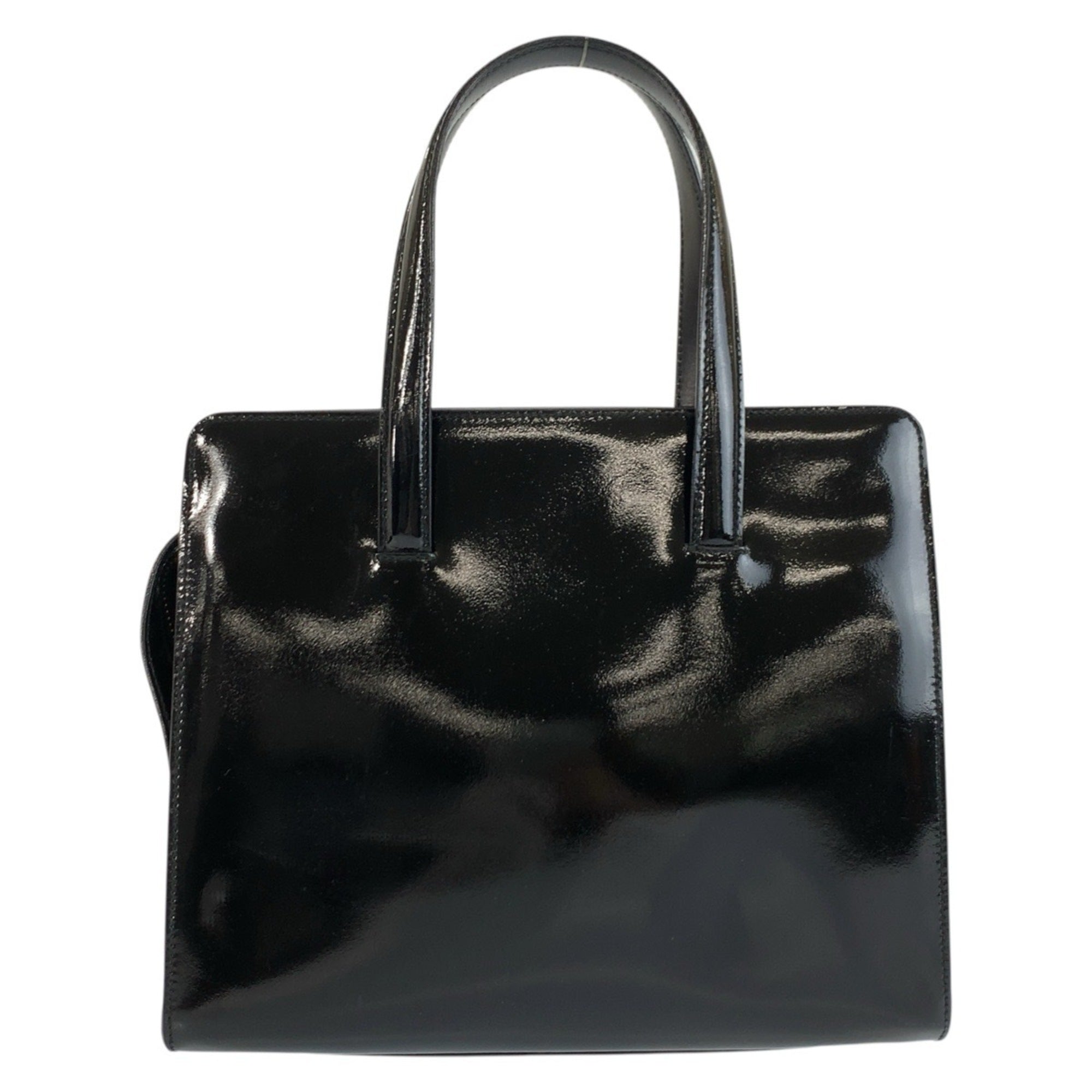 Celine Black Patent Leather Handbag Shoulder Bag (Pre-Owned)
