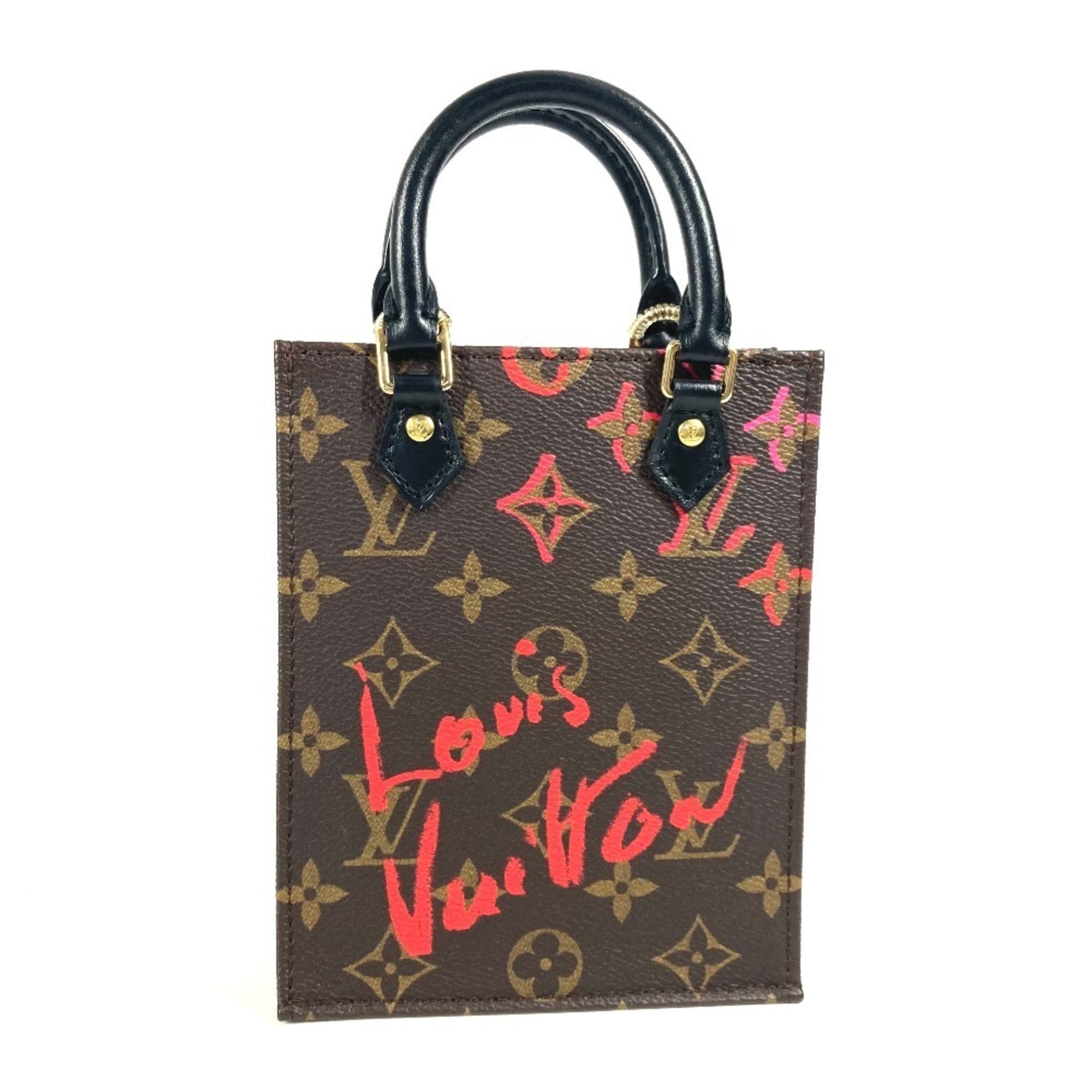 Louis Vuitton Brown Monogram Red Color Monogram Handbag Shoulder Bag (Pre-Owned)