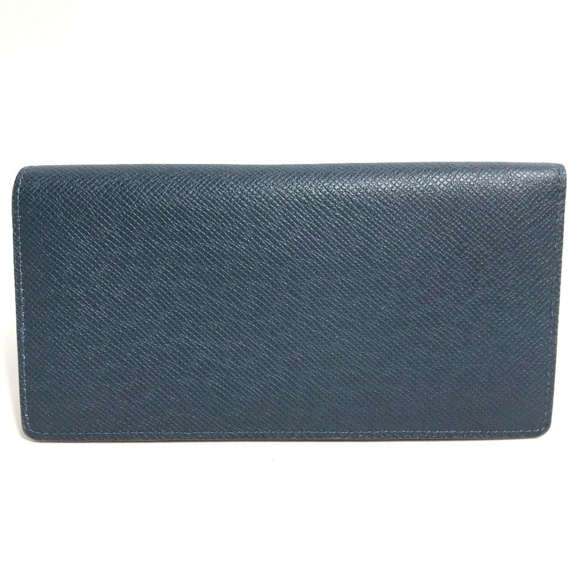 Louis Vuitton Taiga Blue Ocean Taiga Leather Long Wallet (Bi-Fold) (Pre-Owned)
