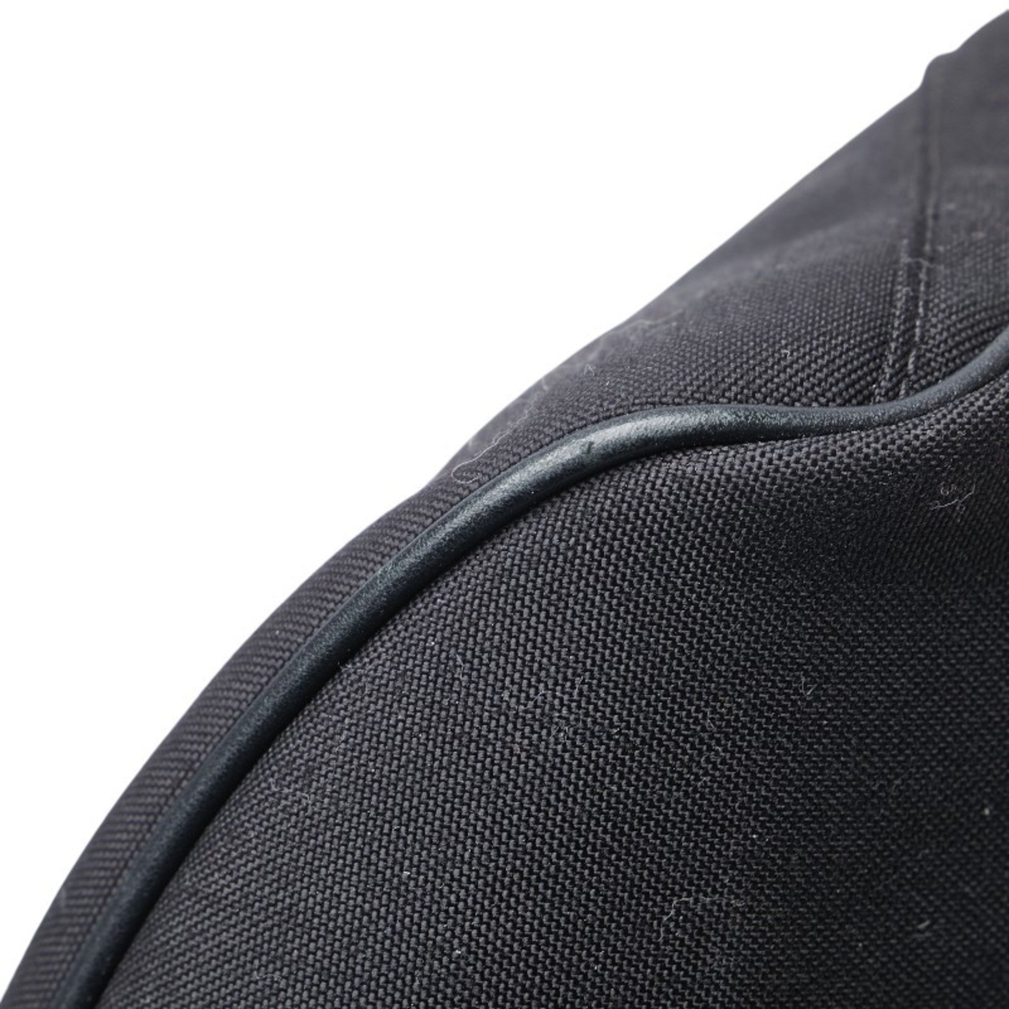 Valentino Black Canvas Leather Shoulder Bag (Pre-Owned)