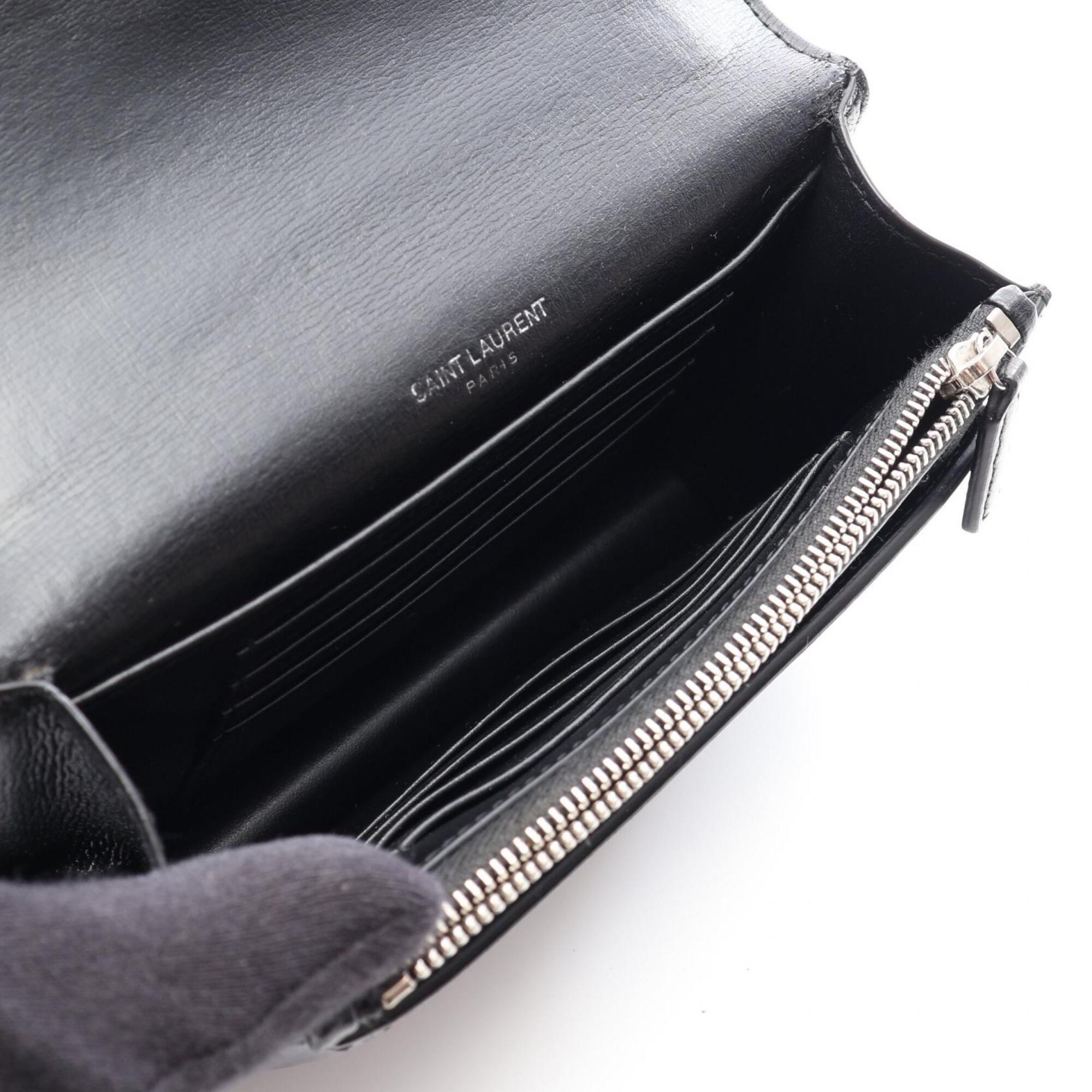 Yves Saint Laurent Black Leather Handbag Shoulder Bag (Pre-Owned)