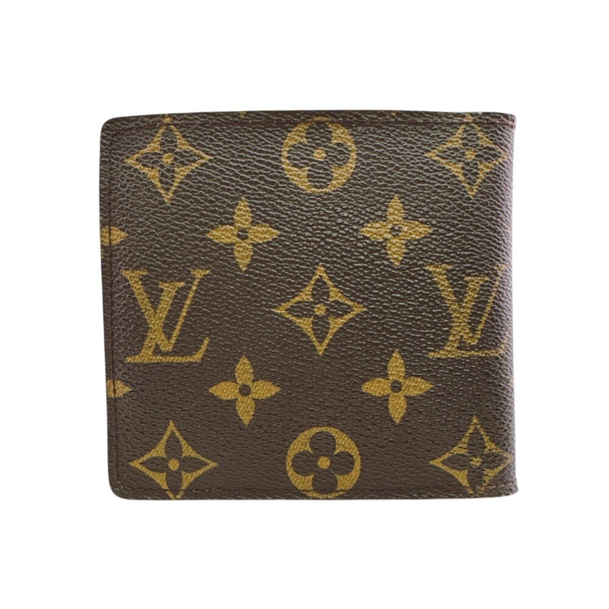 Louis Vuitton Monogram Brown Leather Wallet (Bi-Fold) (Pre-Owned)
