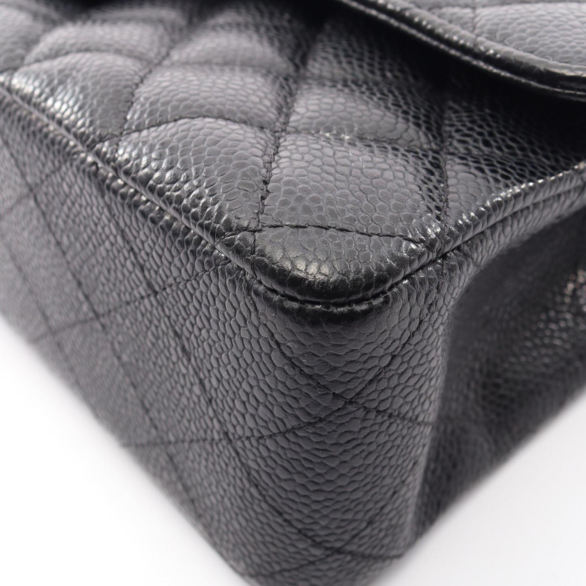 Chanel Black Grained Calfskin Handbag Shoulder Bag (Pre-Owned)
