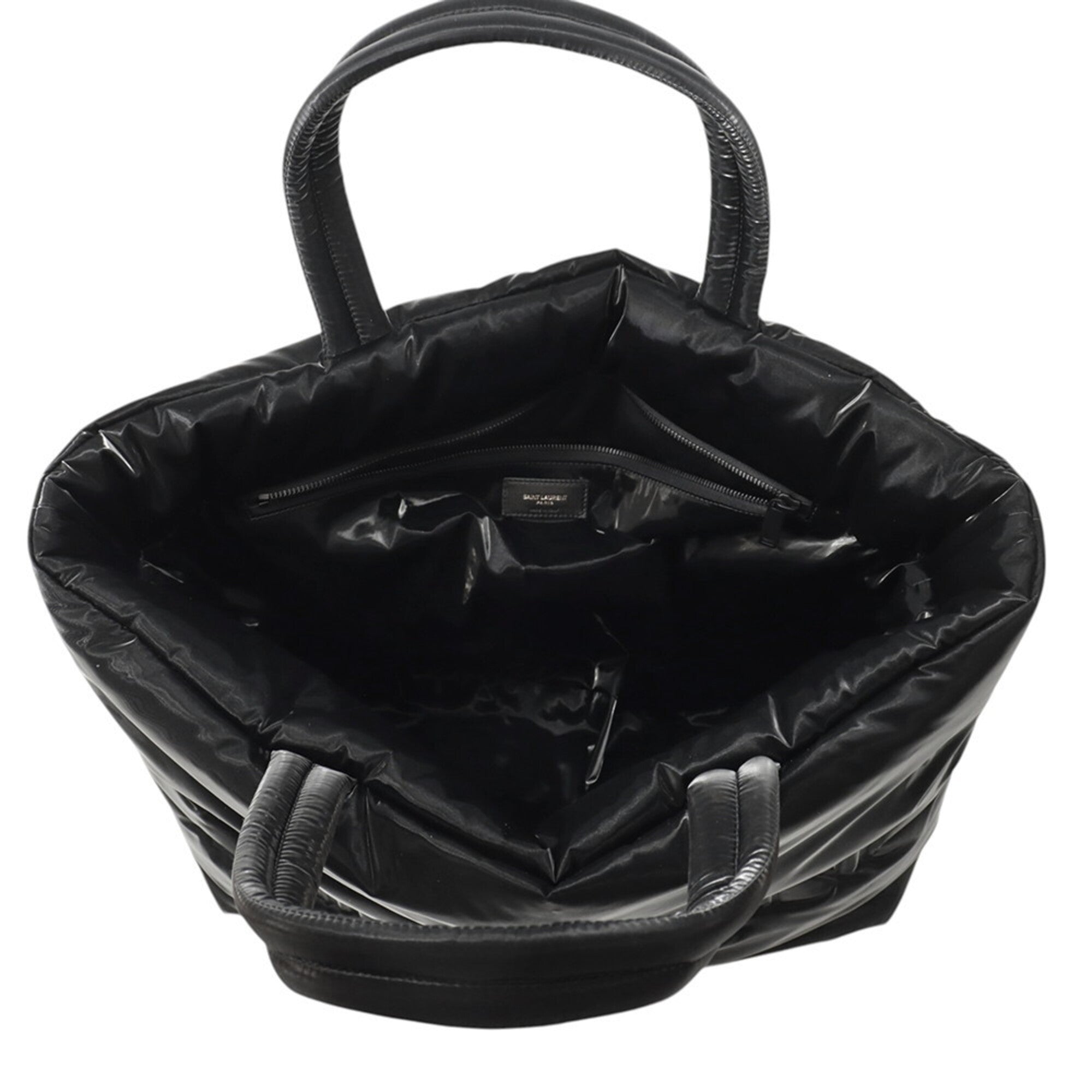 Yves Saint Laurent Black Nylon Handbag Tote Bag (Pre-Owned)