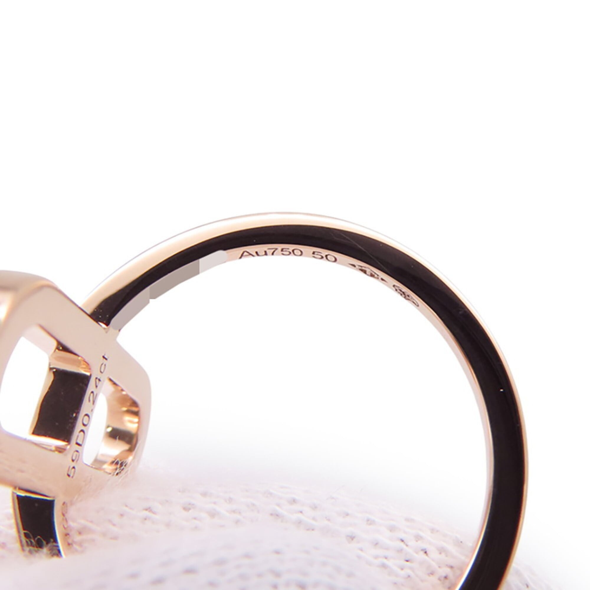 Hermes Chaine D'ancre Pink Gold (18K) Band Ring (Pre-Owned)