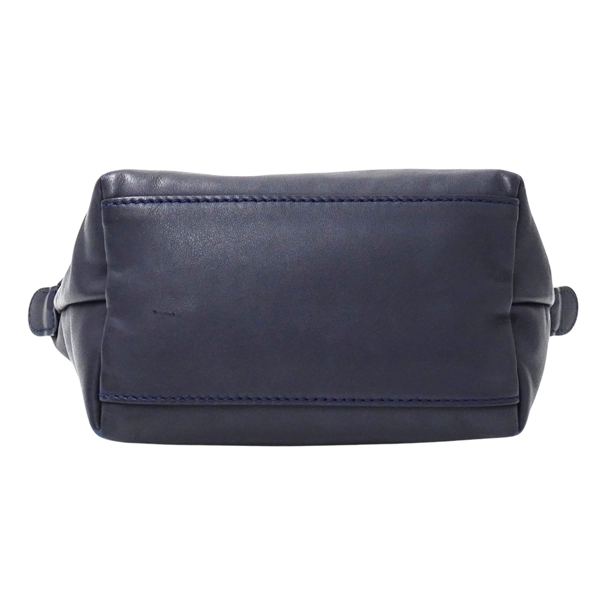 Longchamp Navy Leather Handbag Shoulder Bag (Pre-Owned)