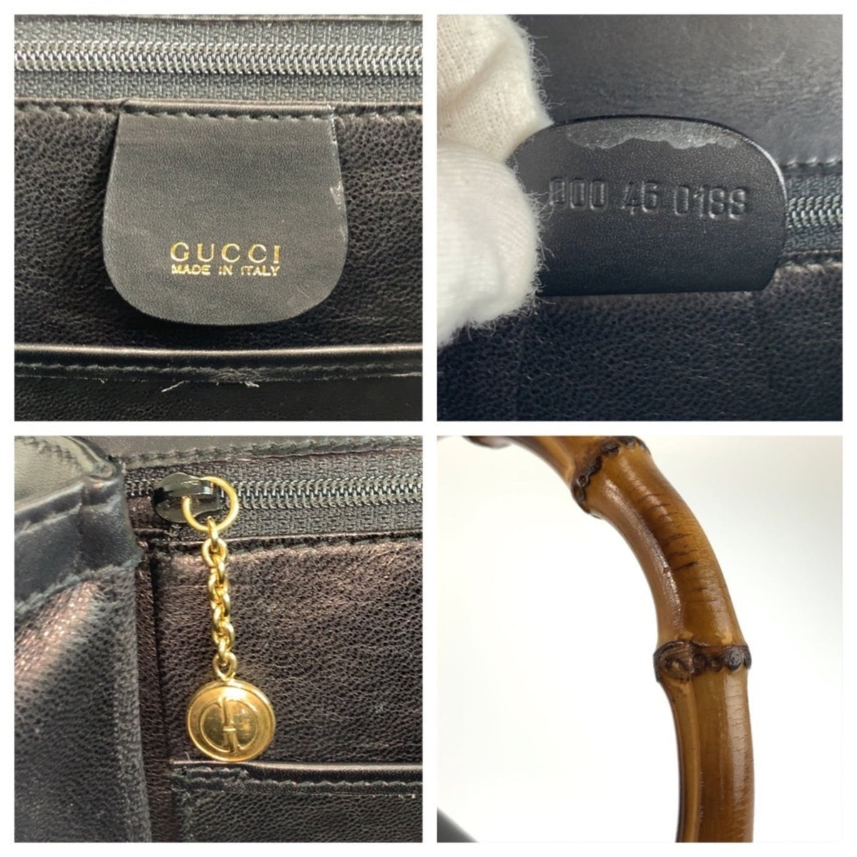 Gucci Black Leather Handbag (Pre-Owned)