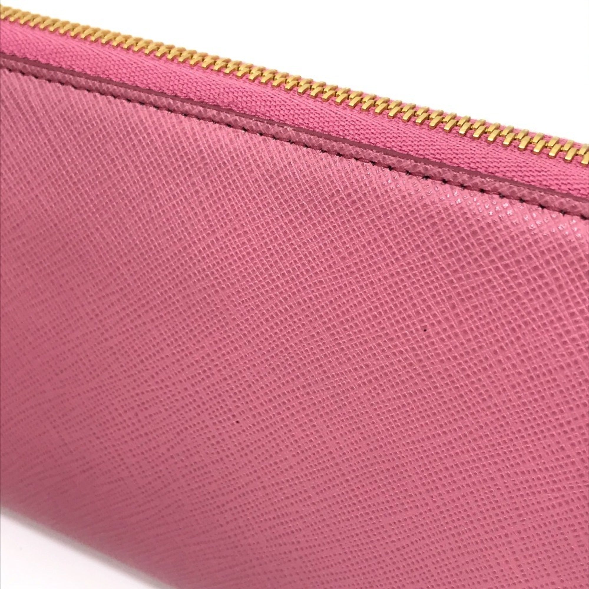 Prada Saffiano Begonia Pink Leather Long Wallet (Bi-Fold) (Pre-Owned)