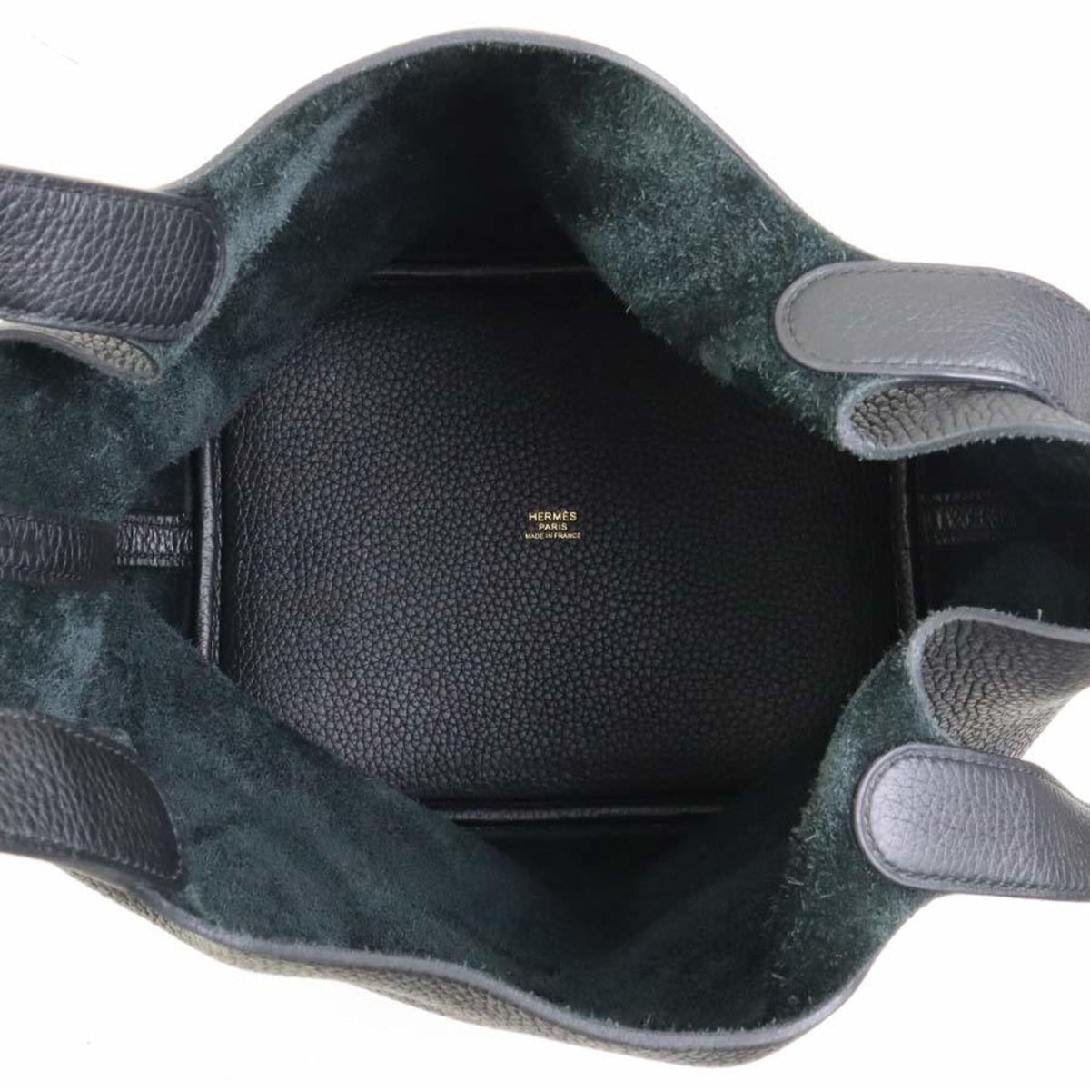 Hermes Black Taurillon Clemence Leather Handbag (Pre-Owned)