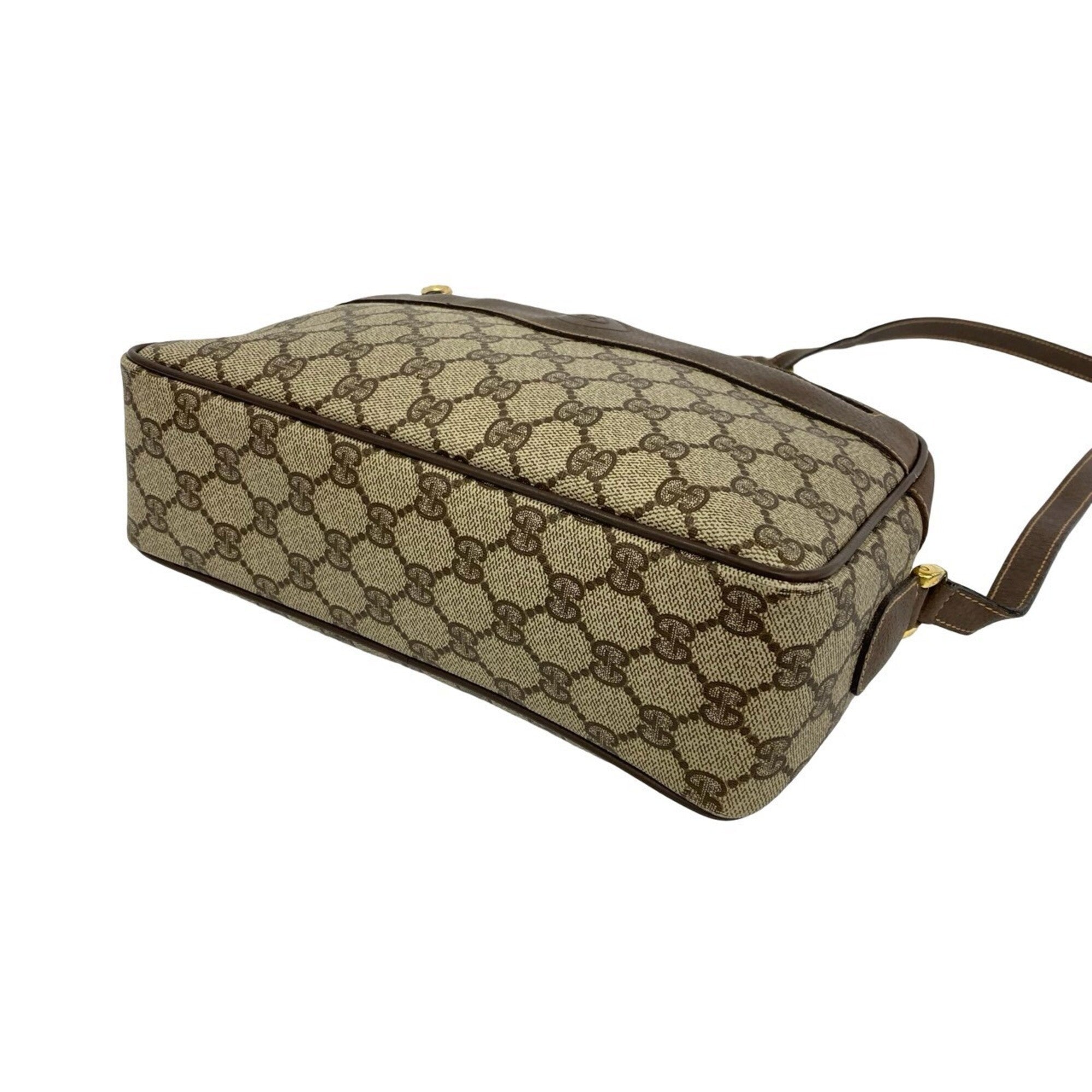 Gucci Brown Leather Pvc Pochette Shoulder Bag (Pre-Owned)