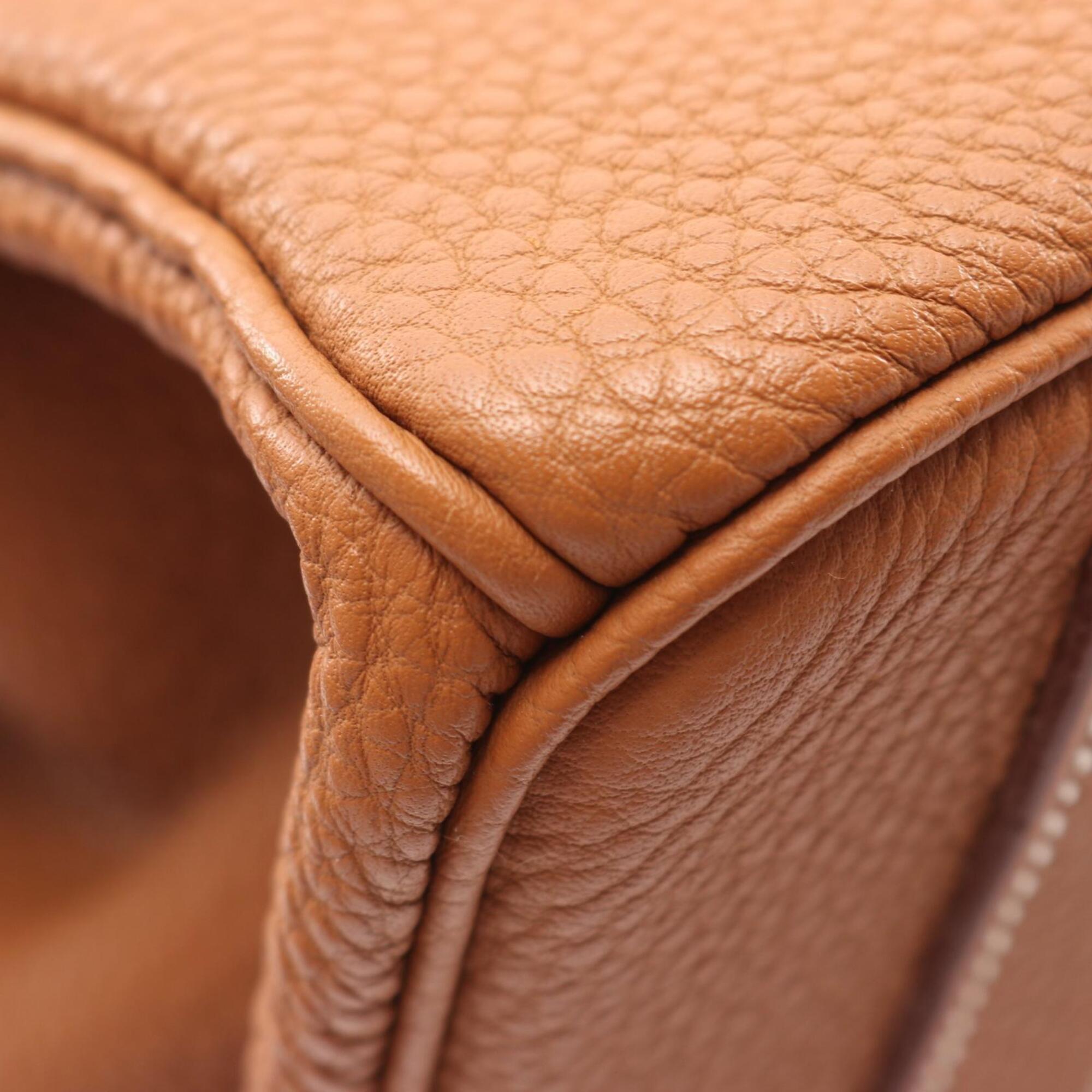 Hermes Brown Togo Leather Handbag (Pre-Owned)