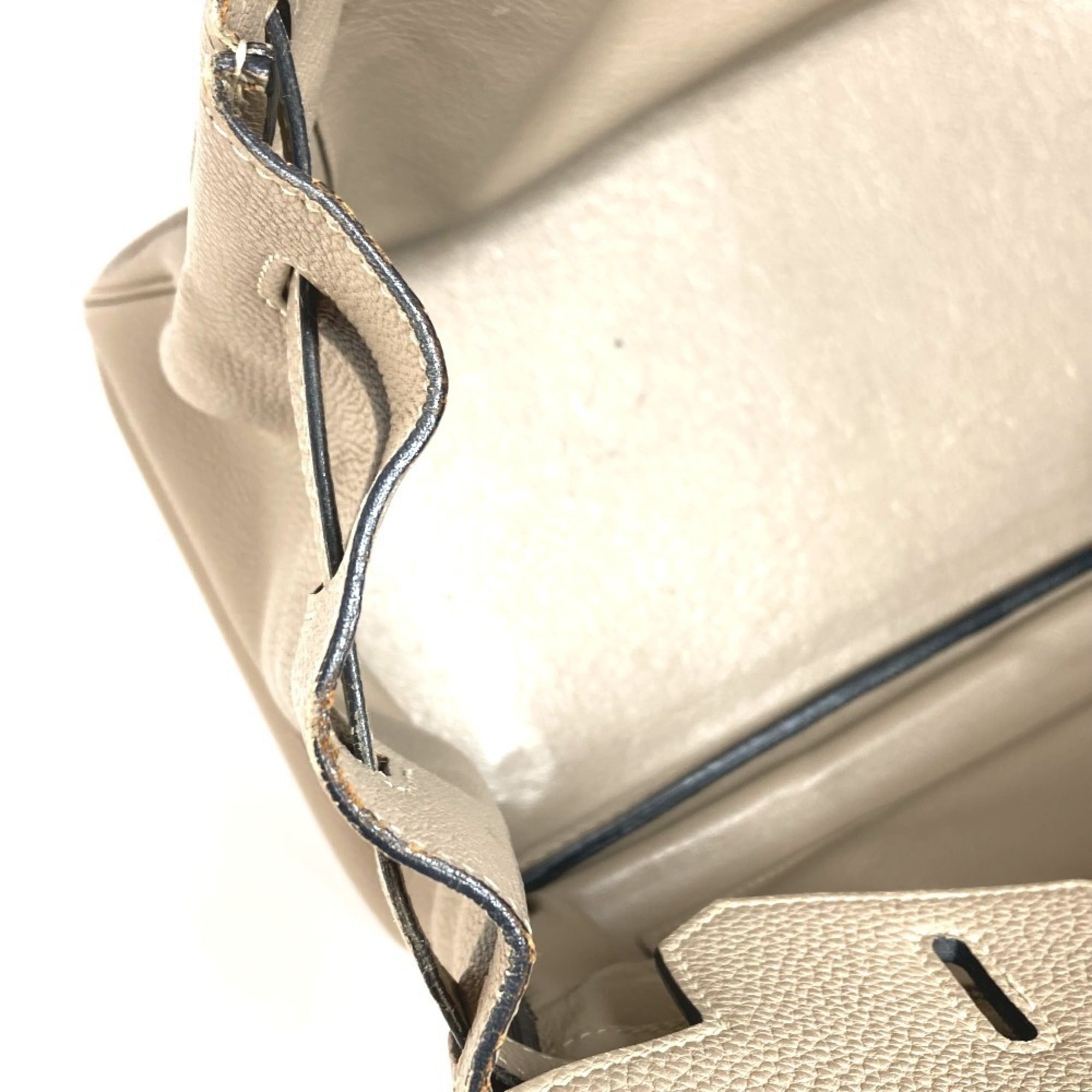 Hermes Beige Togo Leather Handbag Tote Bag (Pre-Owned)