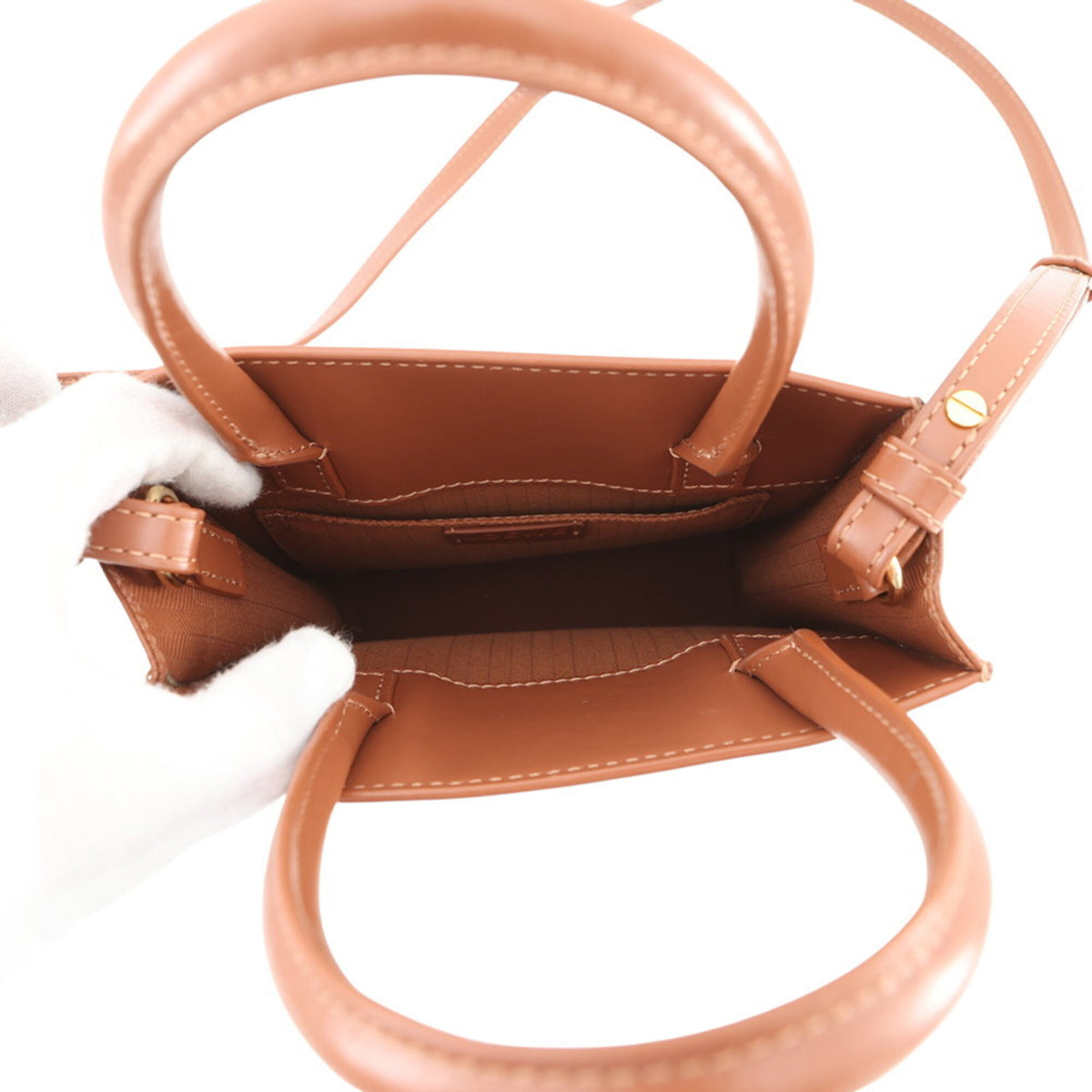 Loewe Brown Leather Handbag Shoulder Bag (Pre-Owned)