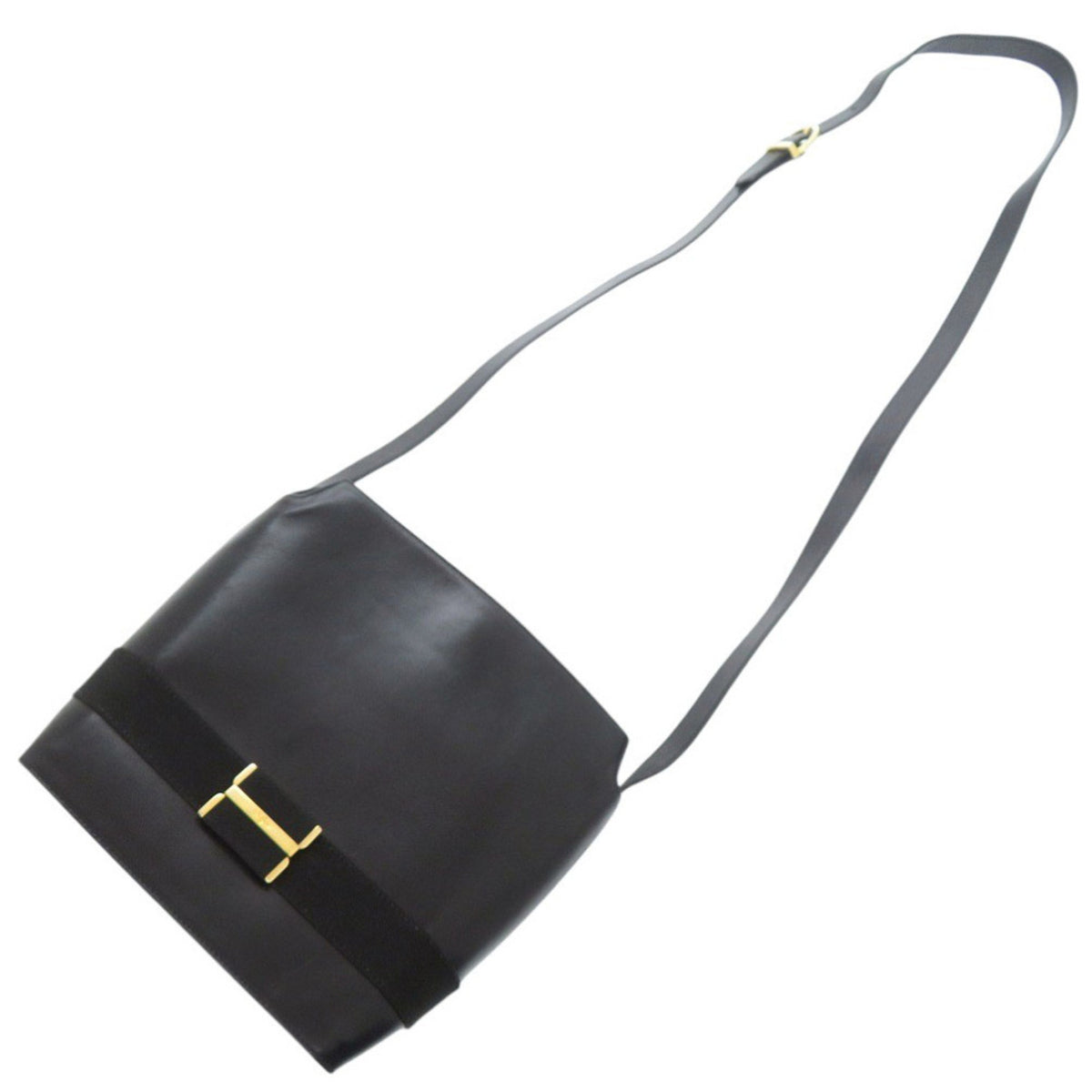 Salvatore Ferragamo Black Leather Shoulder Bag (Pre-Owned)