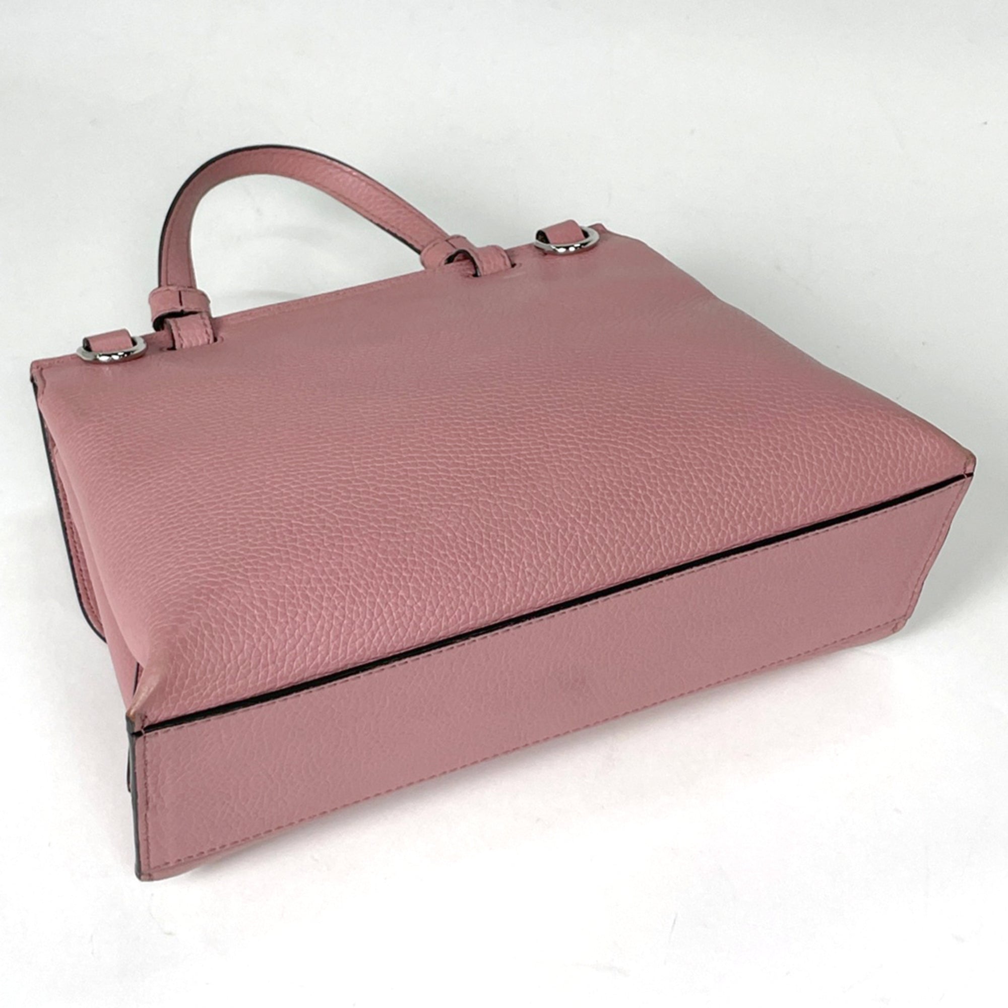 Gucci Pink Leather Handbag Shoulder Bag (Pre-Owned)