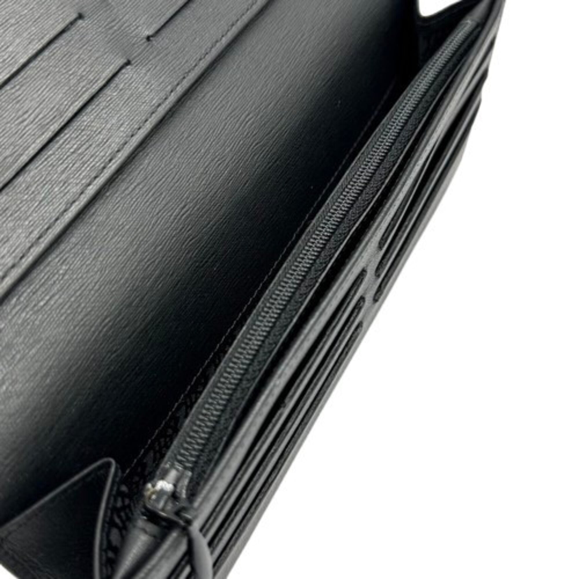 Dunhill Black Leather Long Wallet (Bi-Fold) (Pre-Owned)