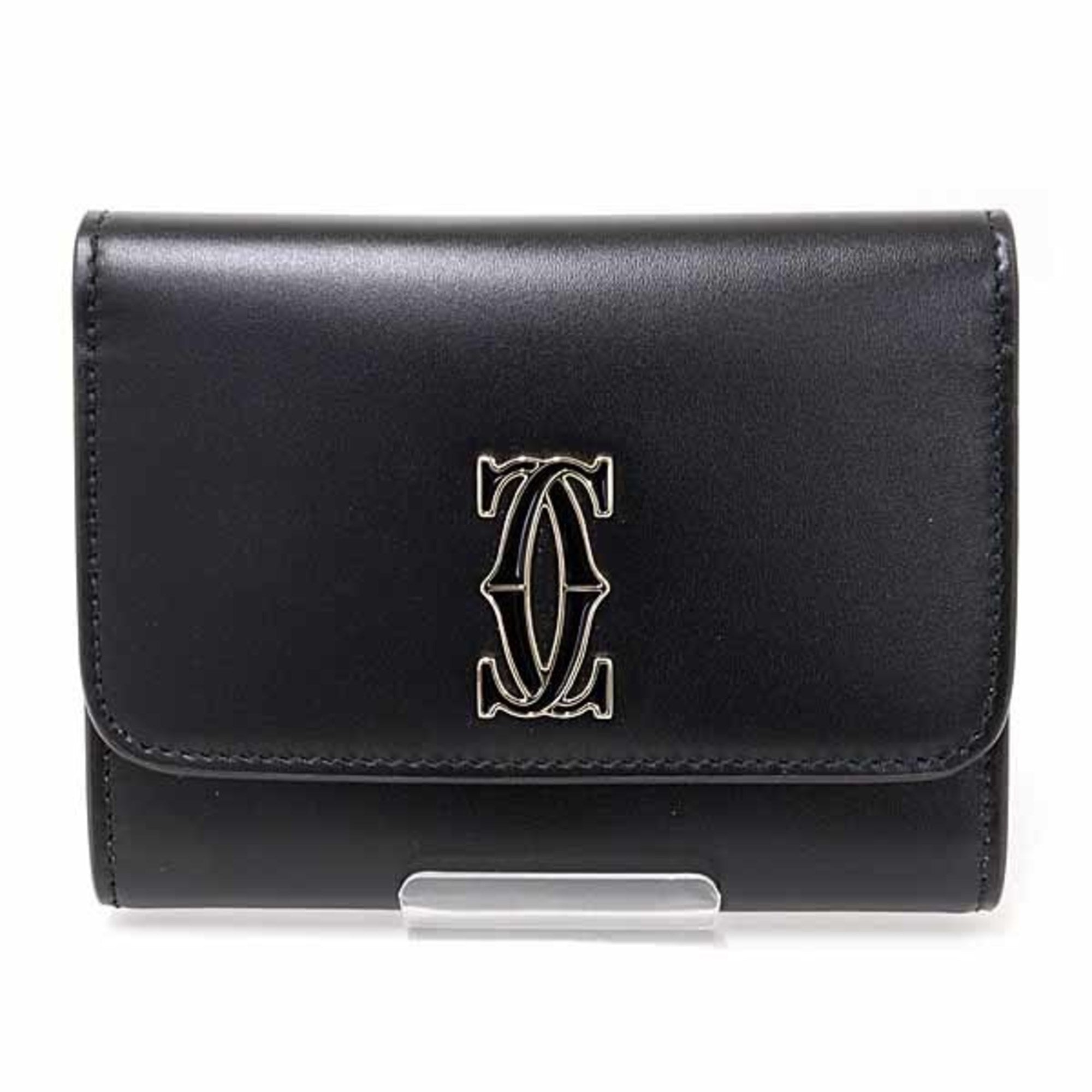Cartier Black Leather Wallet (Bi-Fold) (Pre-Owned)