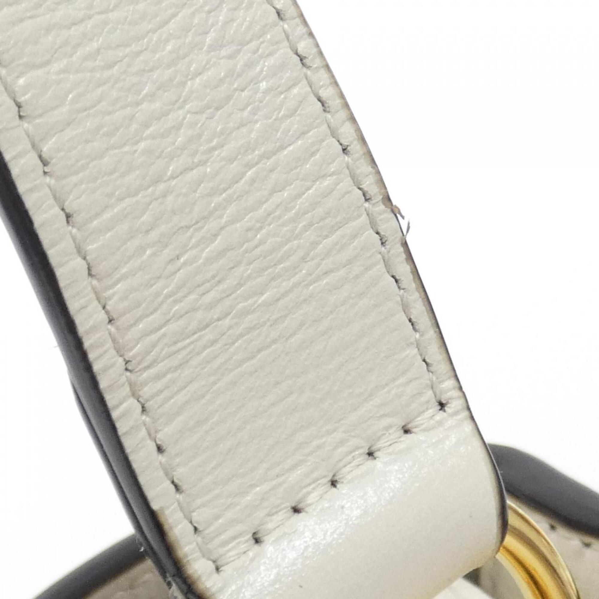 Gucci Horsebit Beige White Gg Supreme Leather Shoulder Bag (Pre-Owned)