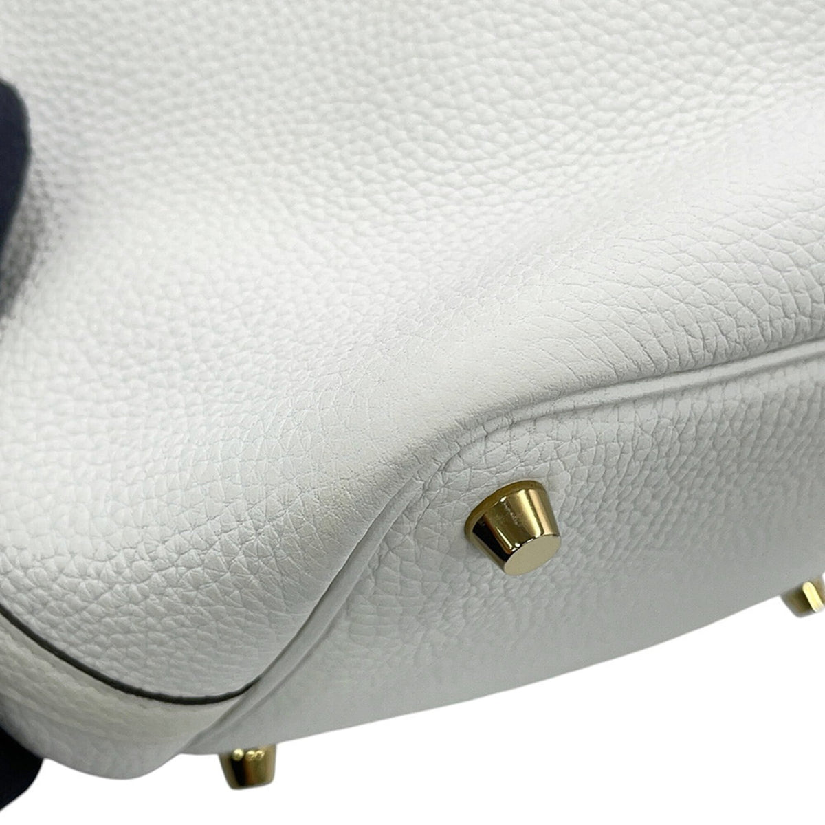 Hermes Picotin White Taurillon Clemence Leather Swift Leather Handbag (Pre-Owned)
