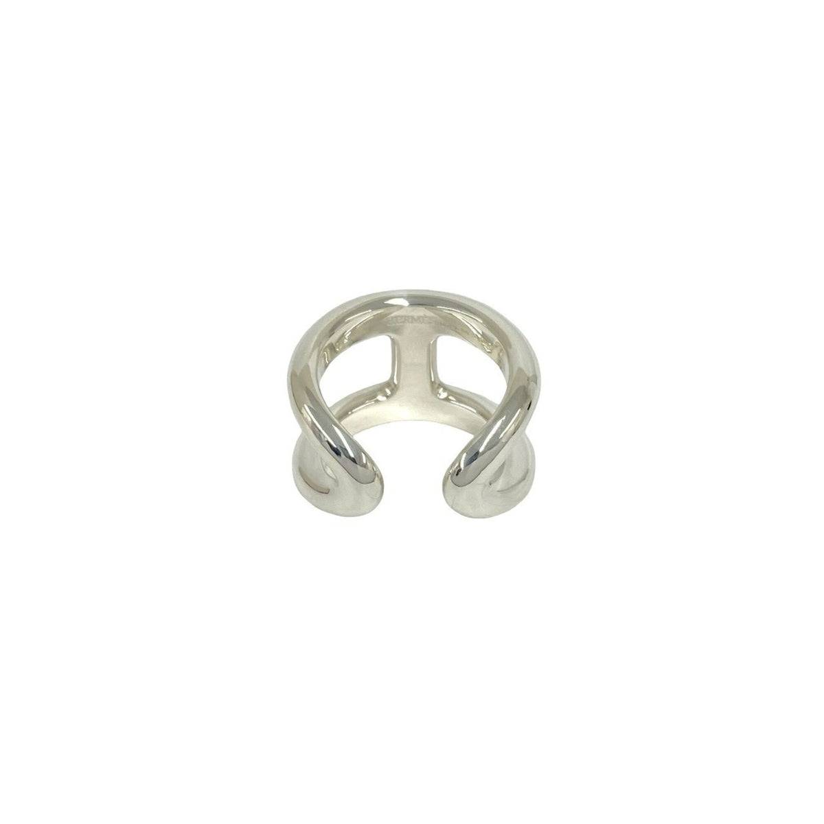 Hermes Silver Silver 925 Band Ring (Pre-Owned)