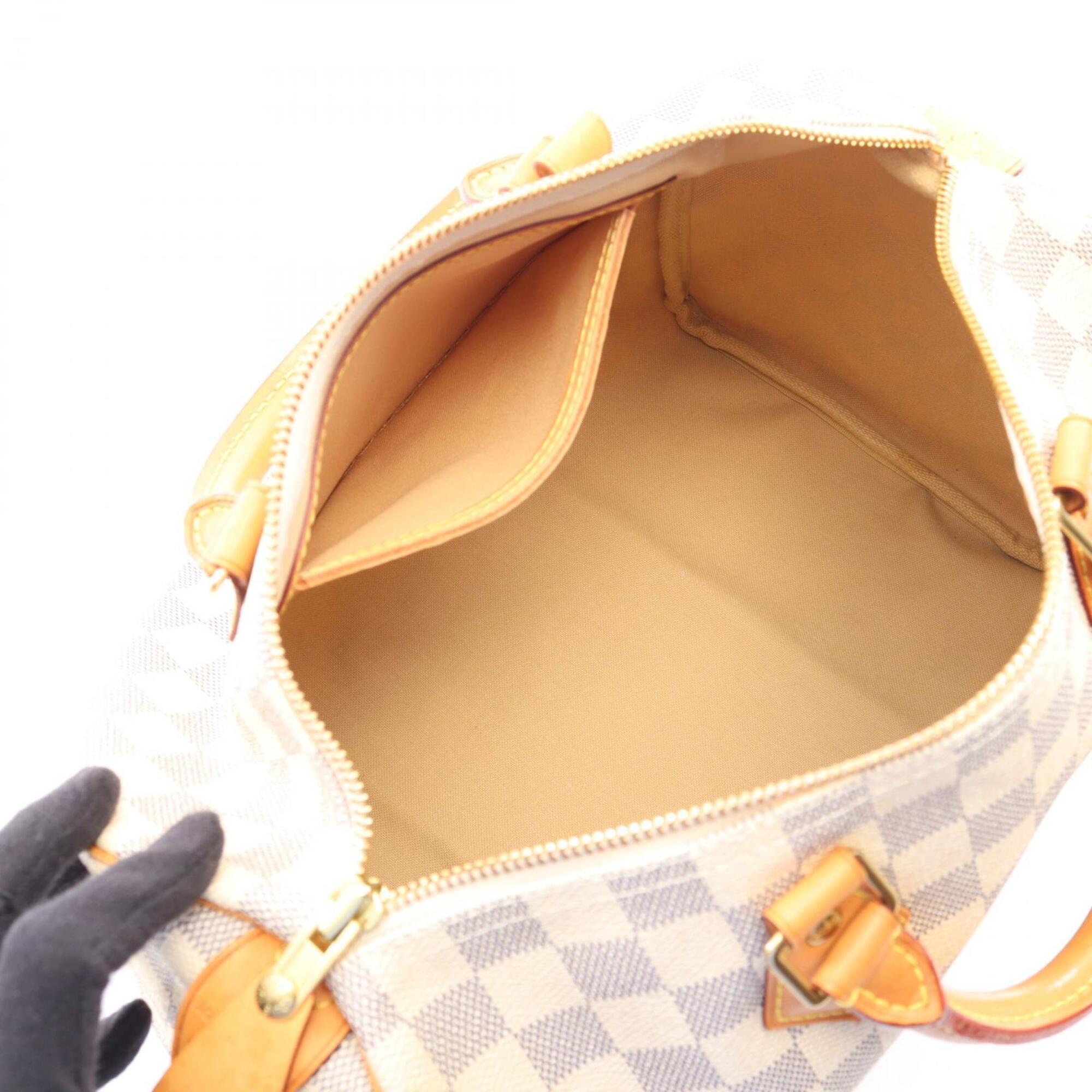 Louis Vuitton White Damier Azur Coated Canvas Leather Handbag (Pre-Owned)