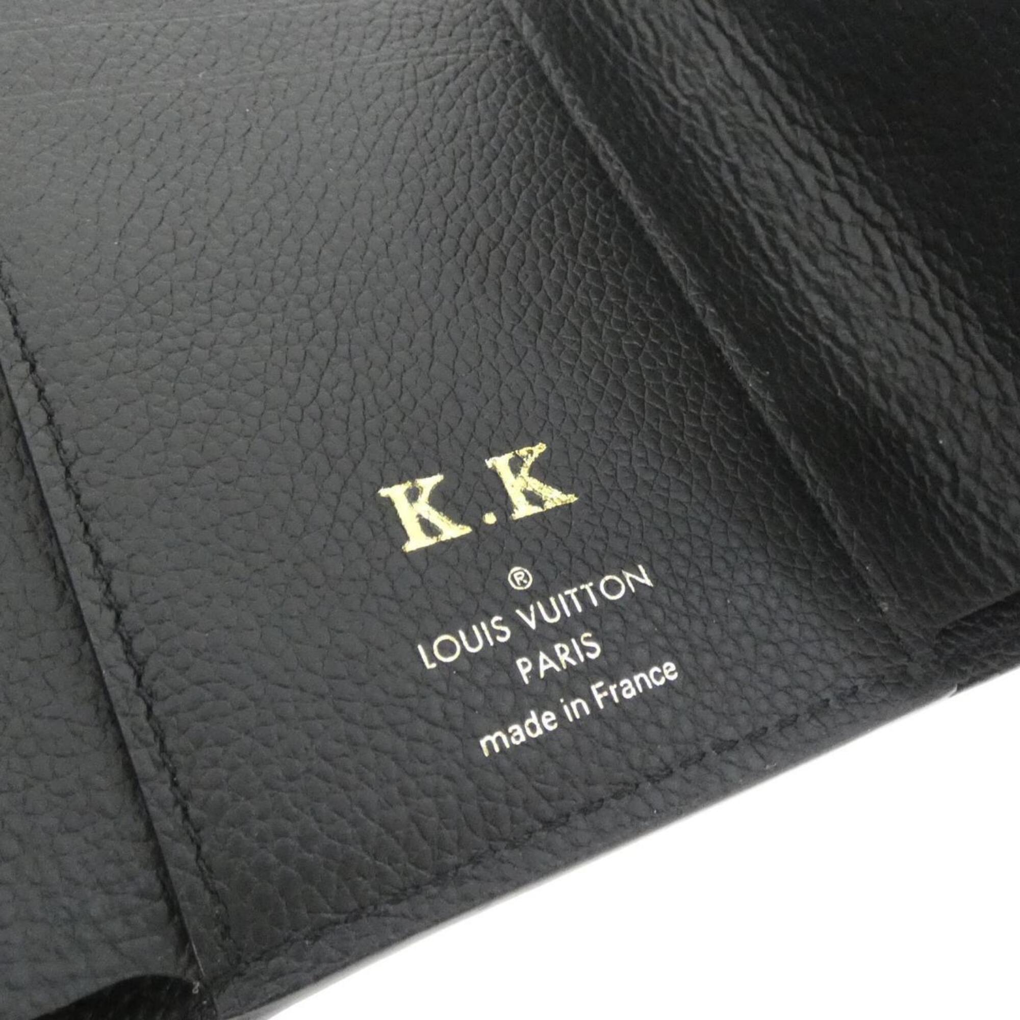 Louis Vuitton Monogram Empreinte Black Leather Wallet (Tri-Fold) (Pre-Owned)
