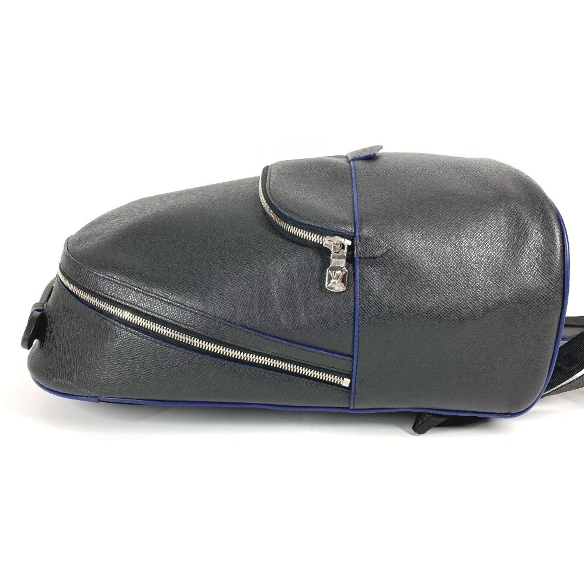 Louis Vuitton Ardoise Bicolor Black Blue Taiga Leather Backpack (Pre-Owned)