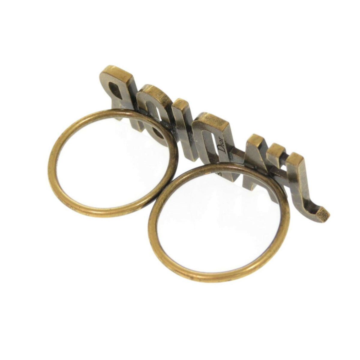 Christian Dior Gold Metal Band Ring (Pre-Owned)