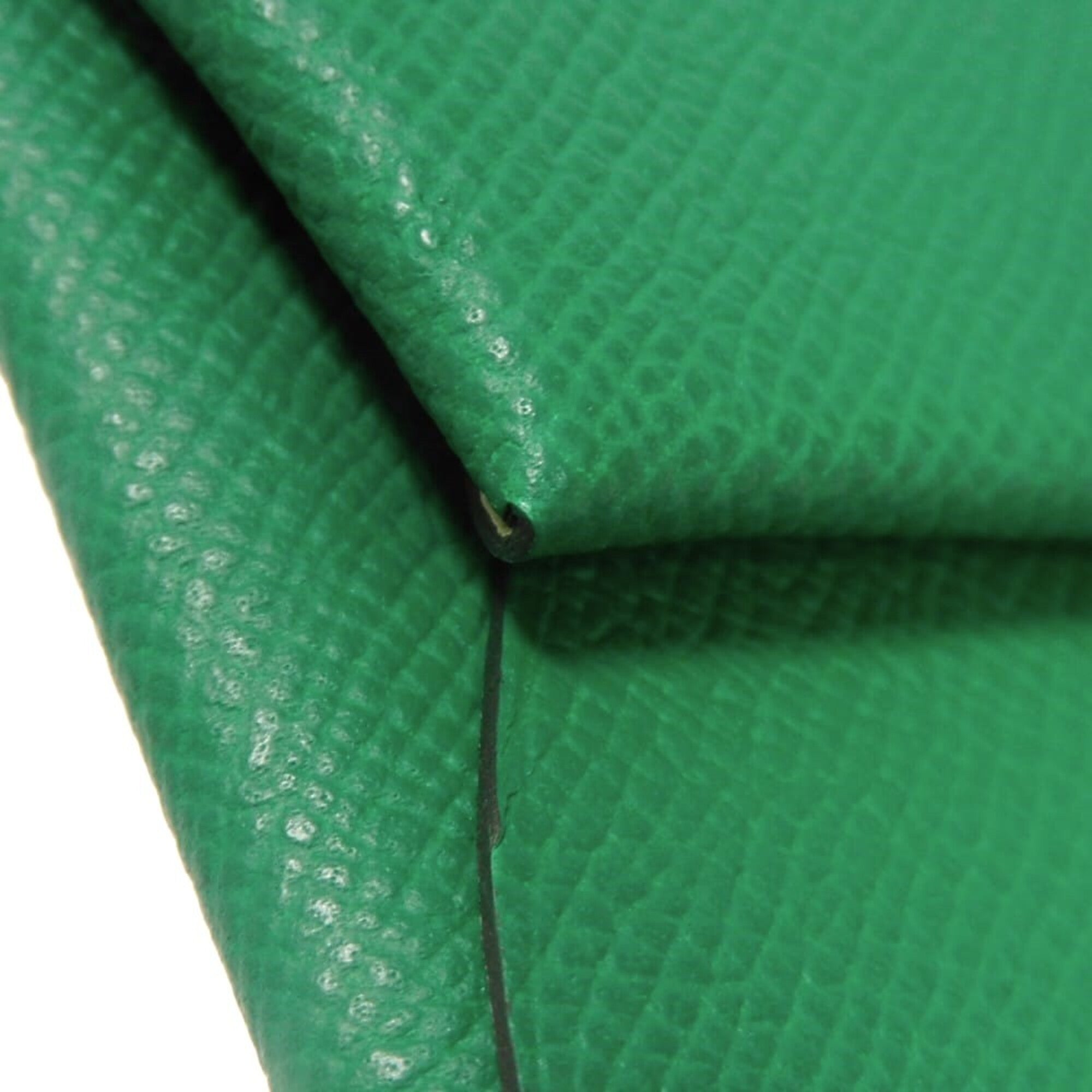 Hermes Bicolor Green Epsom Leather Coin Purse/Coin Case (Pre-Owned)