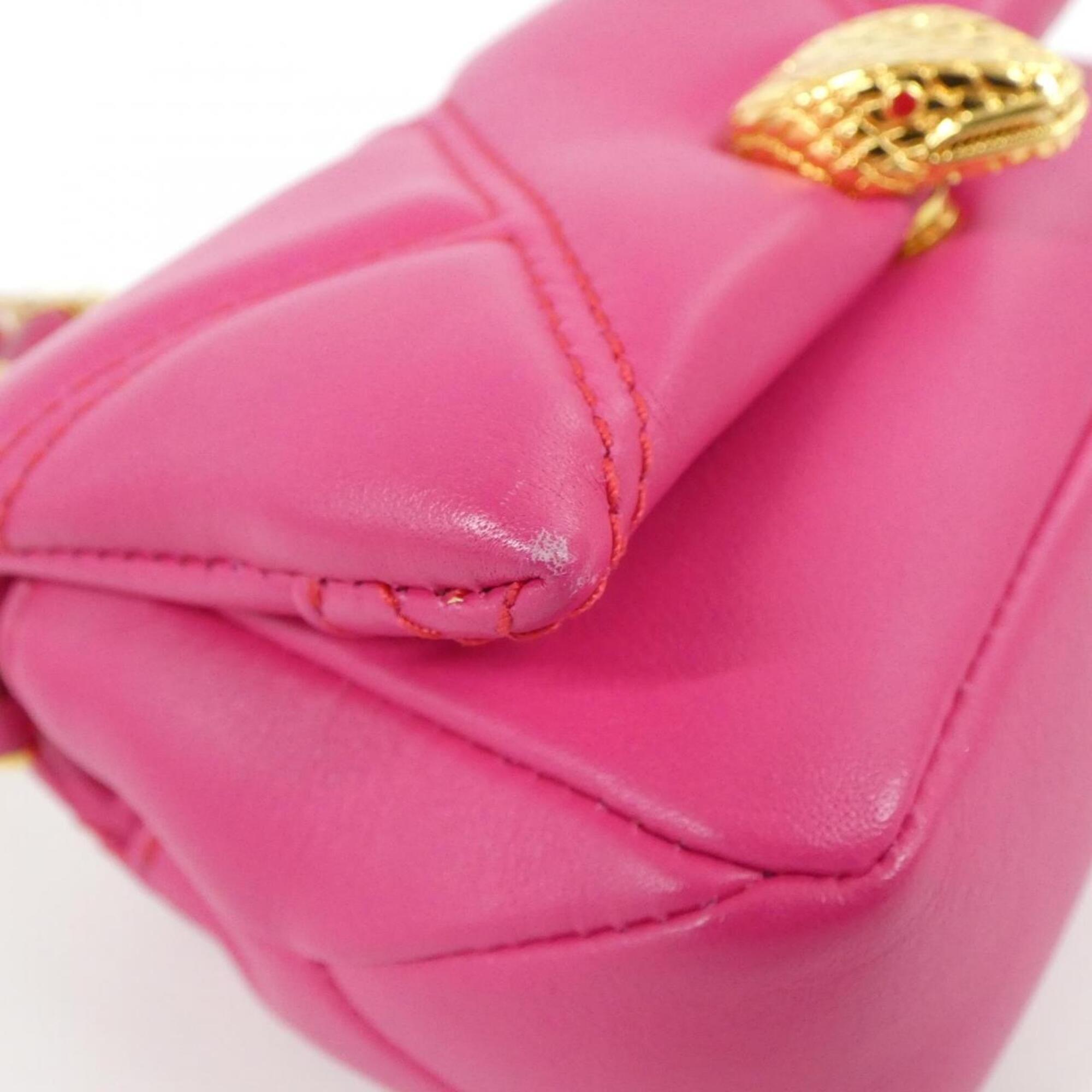 Bvlgari Pink Leather Shoulder Bag (Pre-Owned)