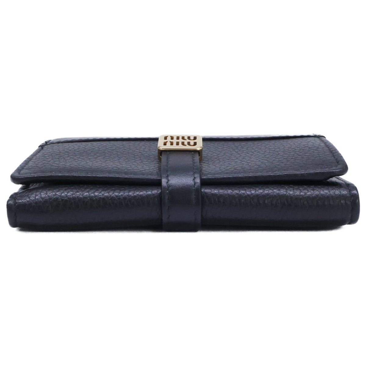 Miu Miu Black Leather Wallet (Tri-Fold) (Pre-Owned)