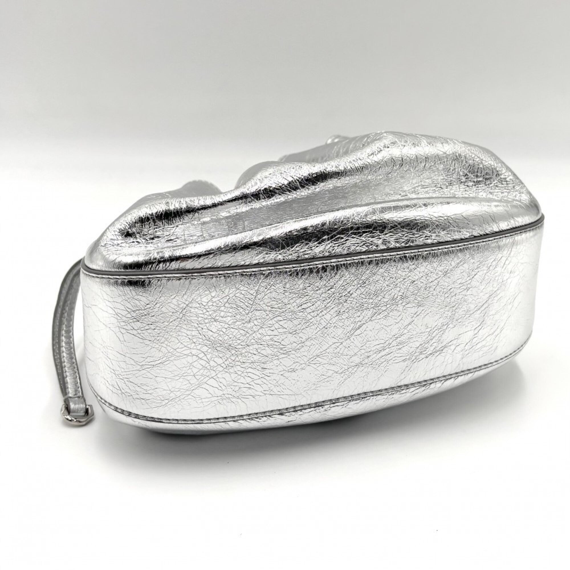 Givenchy Silver Leather Handbag Shoulder Bag (Pre-Owned)