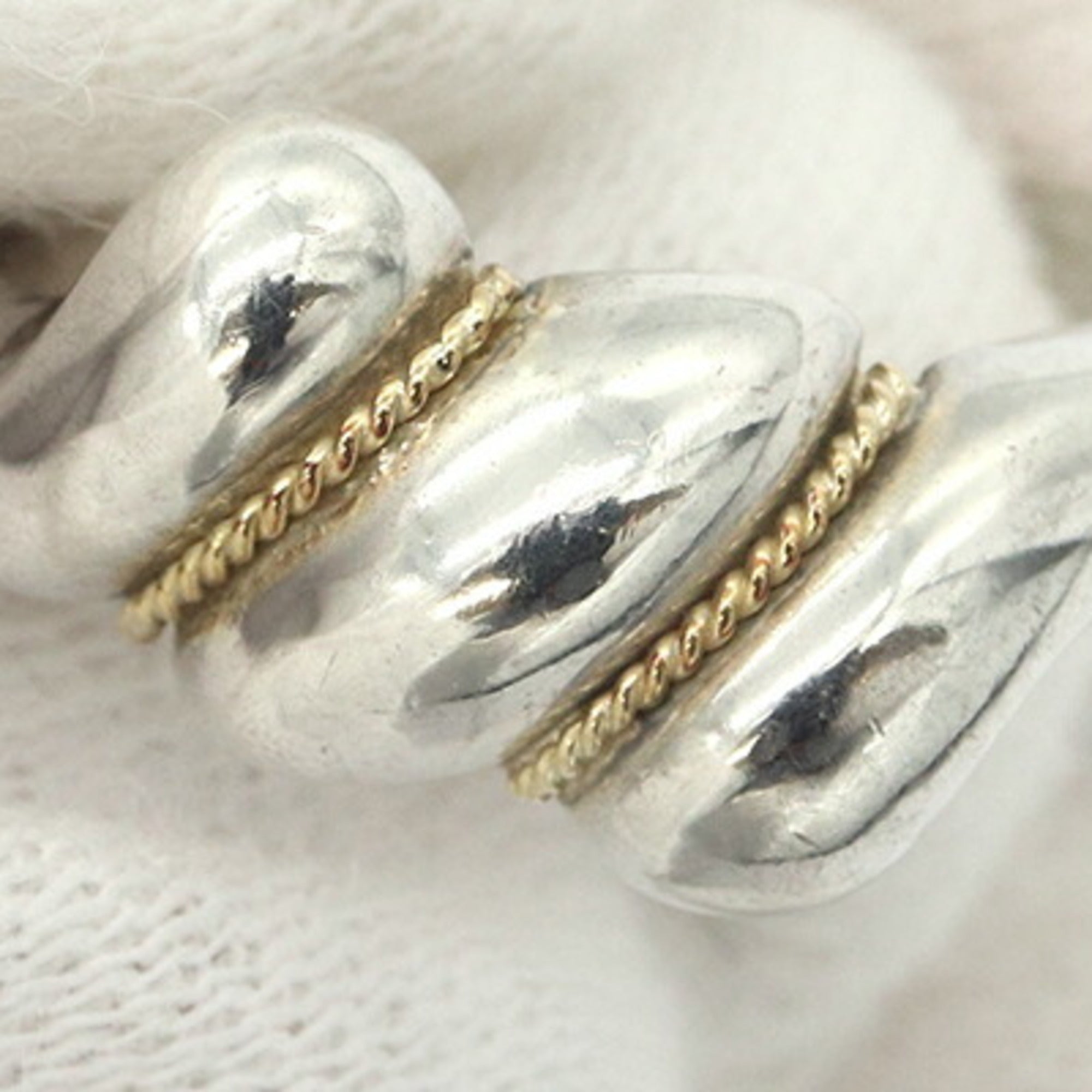 Tiffany Yellow Gold (18K) Sterling Silver 925 Band Ring (Pre-Owned)