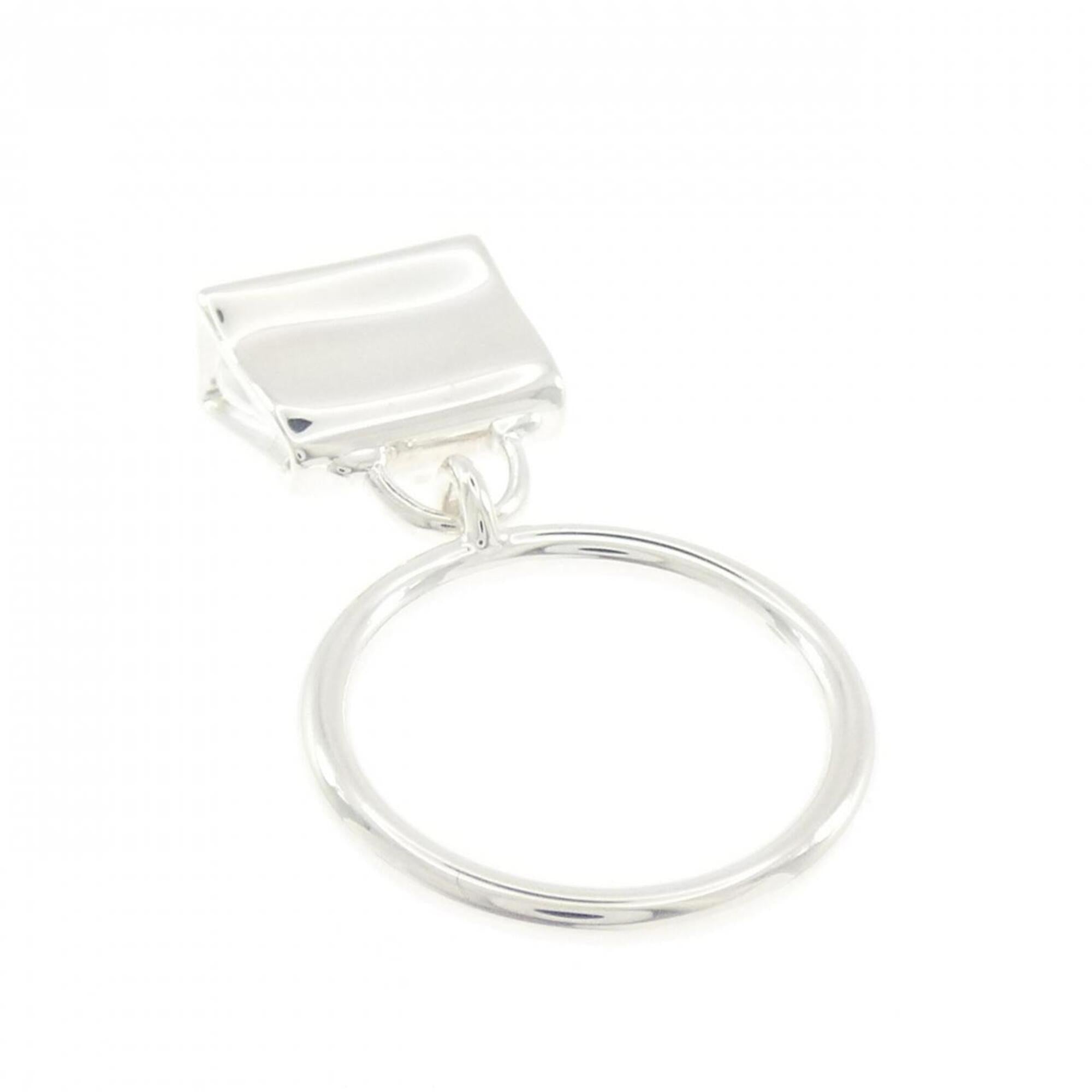 Hermes Silver Silver 925 Band Ring (Pre-Owned)