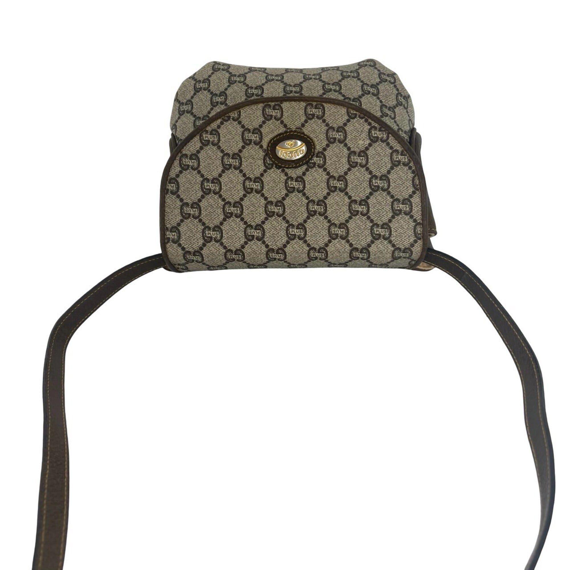 Gucci Brown Leather Pvc Pochette Shoulder Bag (Pre-Owned)
