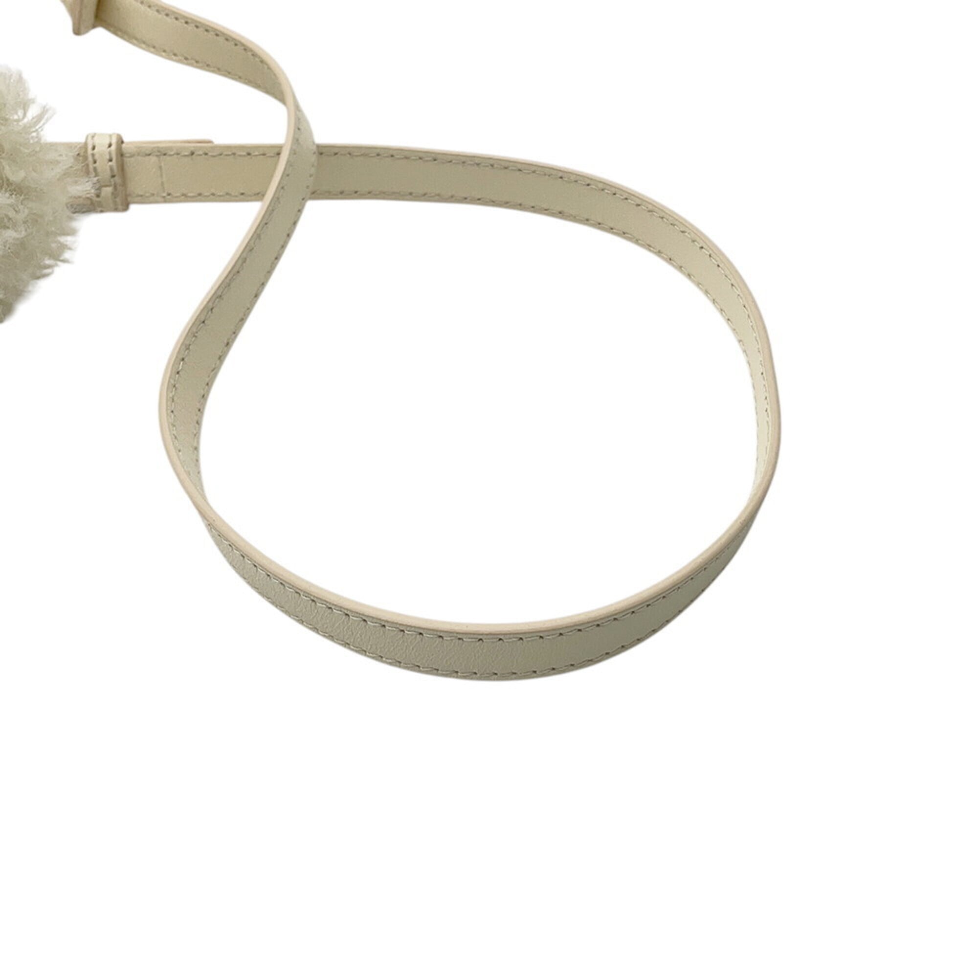 Balenciaga Ivory Fur Leather Handbag Shoulder Bag (Pre-Owned)