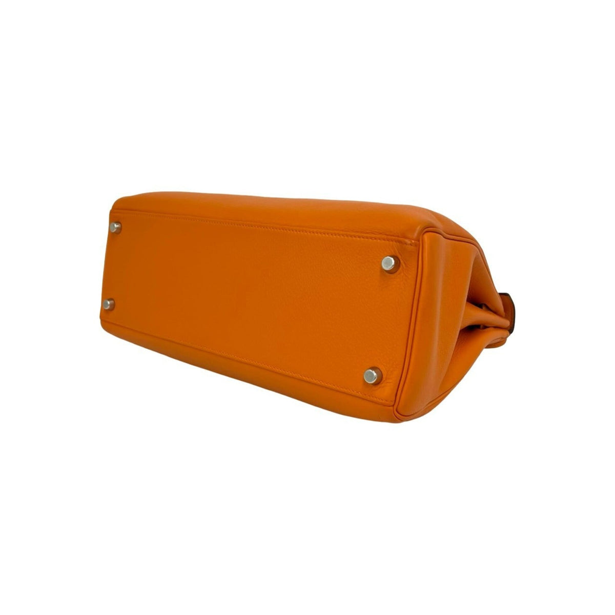 Hermes Orange Chevre Leather Handbag Shoulder Bag (Pre-Owned)