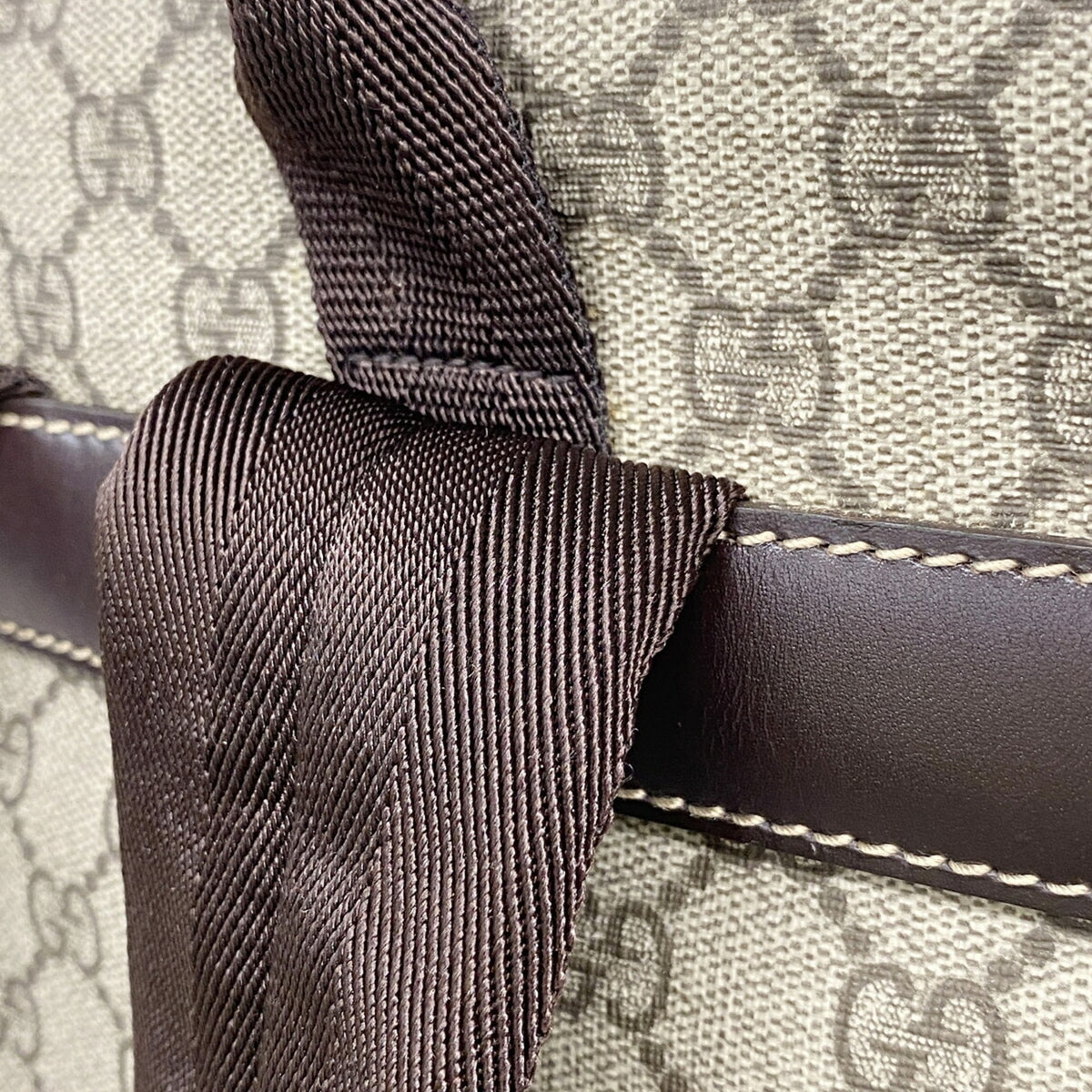 Gucci Beige Brown Pvc Backpack (Pre-Owned)