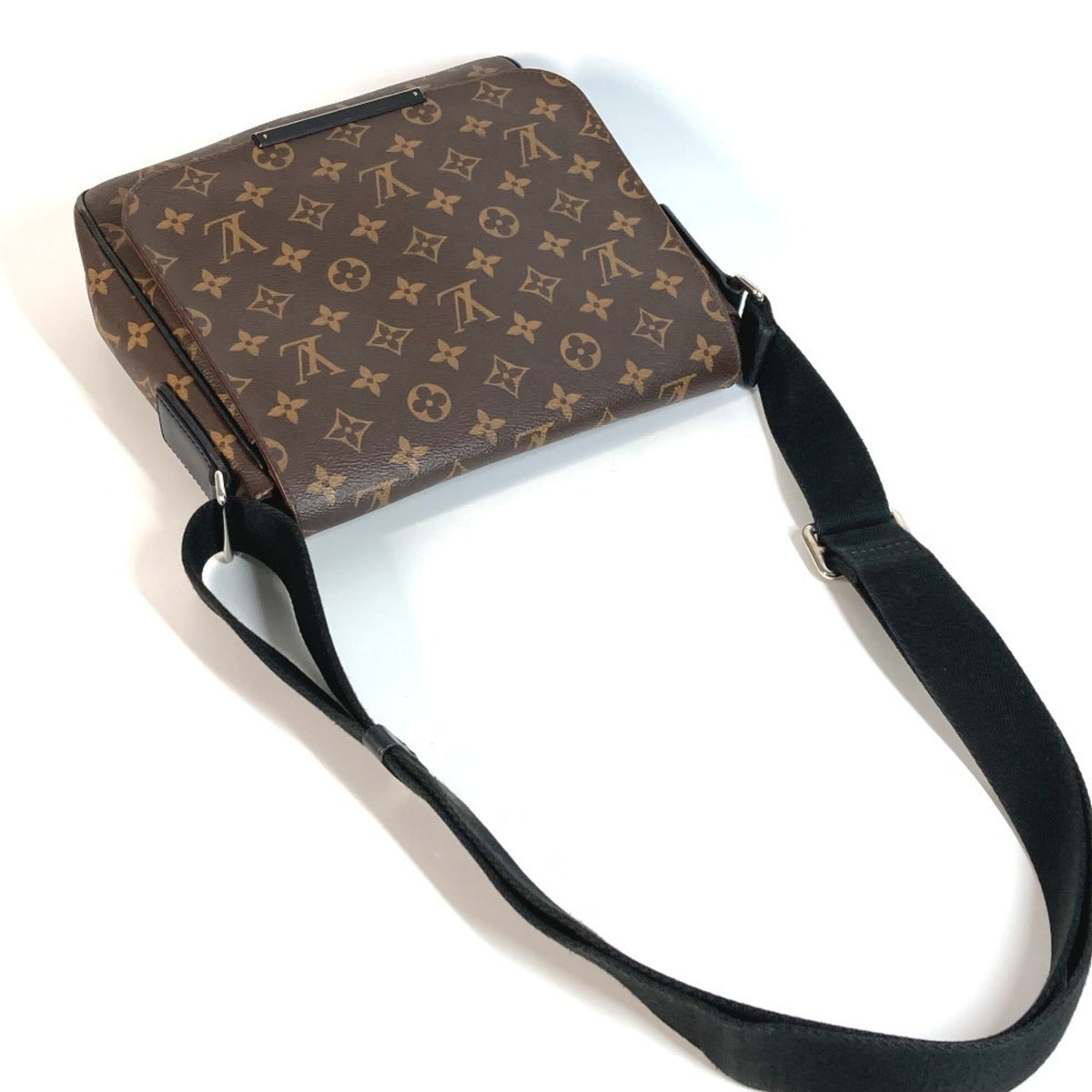 Louis Vuitton Black Brown Monogram Messenger Bag Shoulder Bag (Pre-Owned)