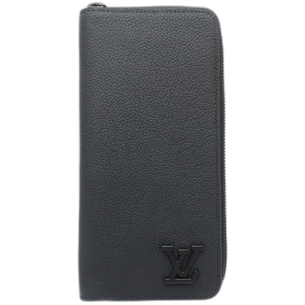Louis Vuitton Noir Leather Long Wallet (Bi-Fold) (Pre-Owned)