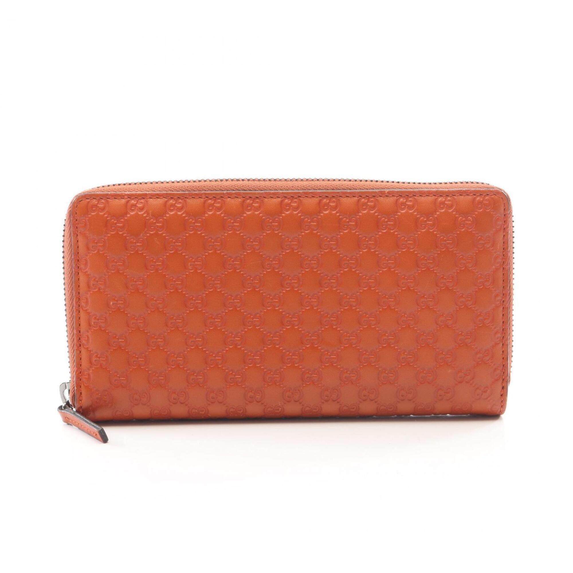 Gucci Orange Leather Long Wallet (Bi-Fold) (Pre-Owned)
