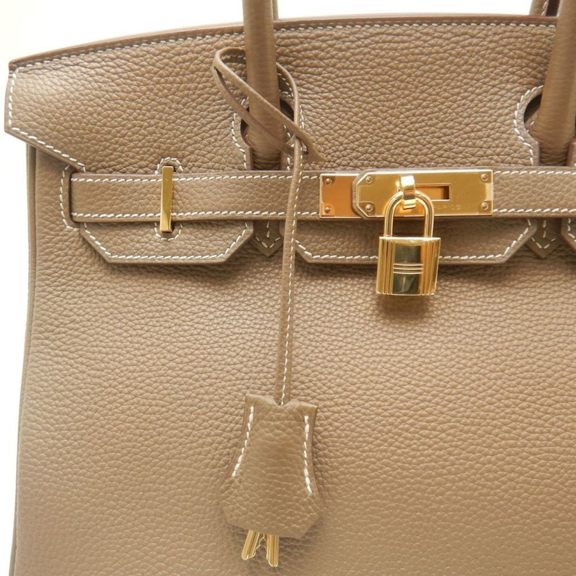 Hermes Birkin Etoupe Gray Togo Leather Handbag (Pre-Owned)