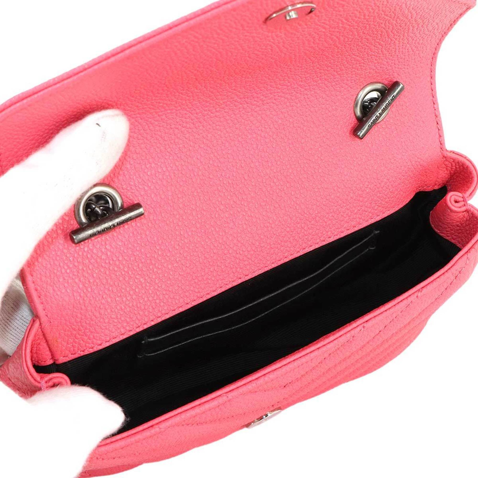 Saint Laurent Pink Leather Shoulder Bag (Pre-Owned)