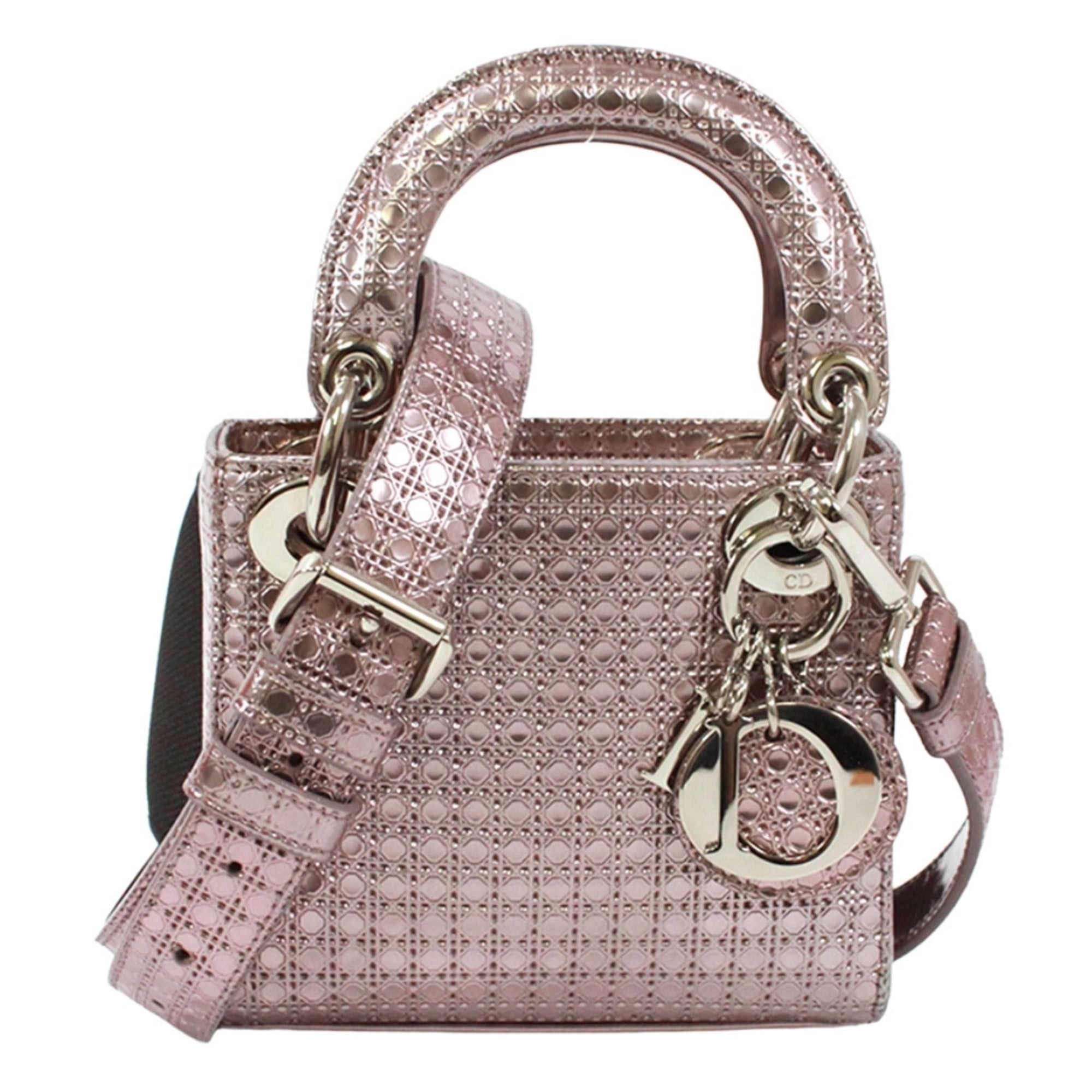 Christian Dior Metallic Pink Patent Leather Shoulder Bag (Pre-Owned)